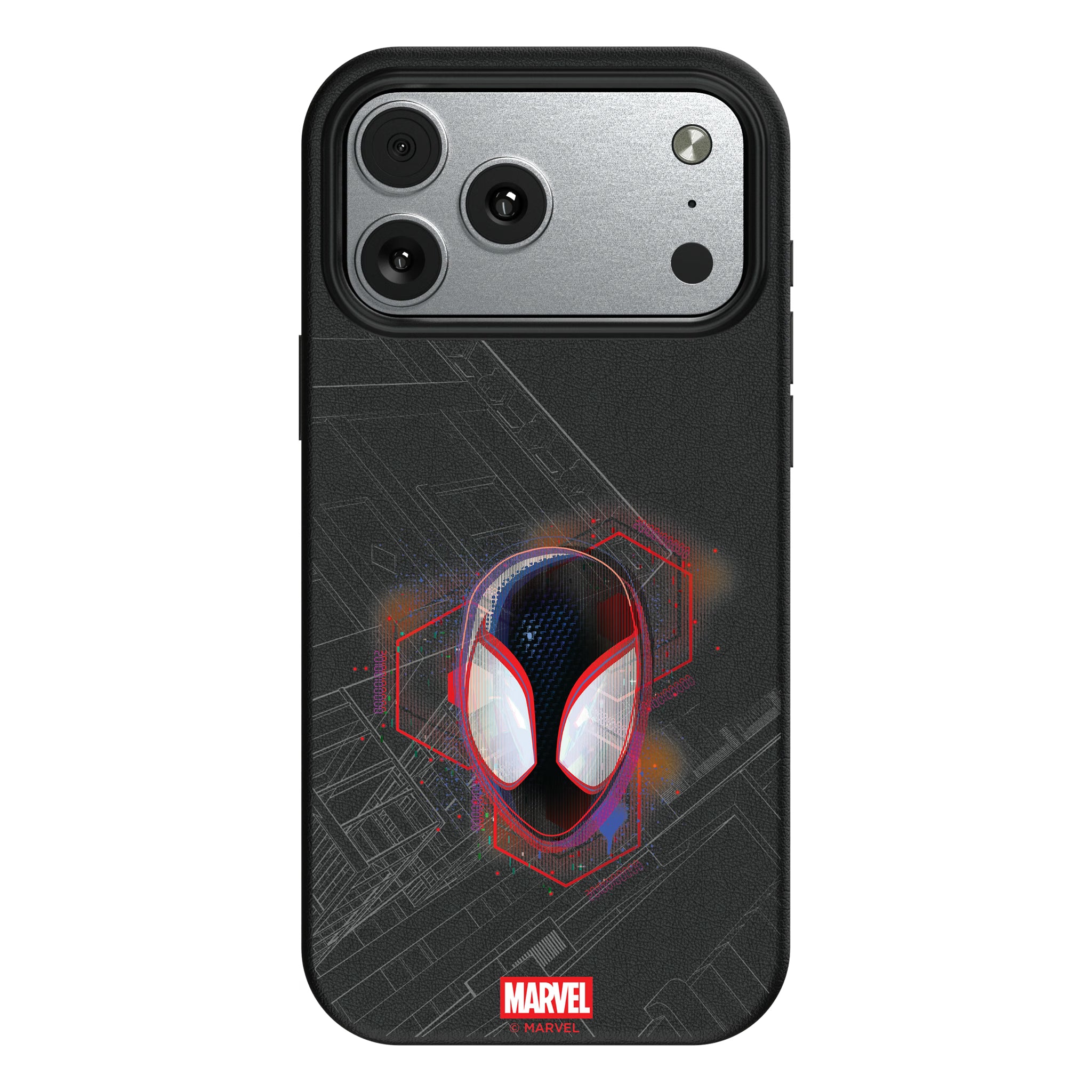 Marvel Miles Morales Badge iPhone MagSafe Compatible Phone Case for Apple iPhone#Device_iPhone 17 Pro Max
