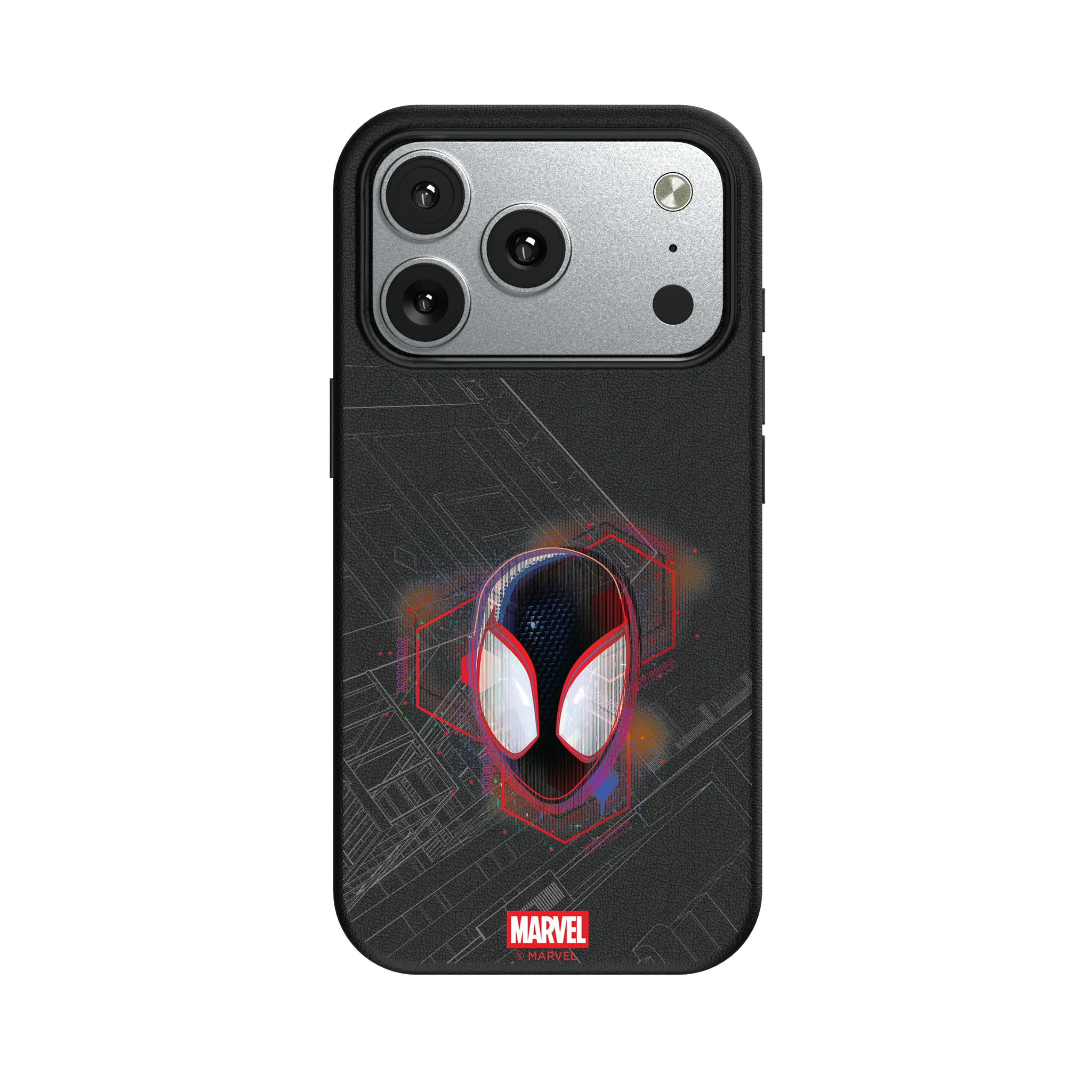 Marvel Miles Morales Badge iPhone MagSafe Compatible Phone Case for Apple iPhone#Device_iPhone 17 Pro