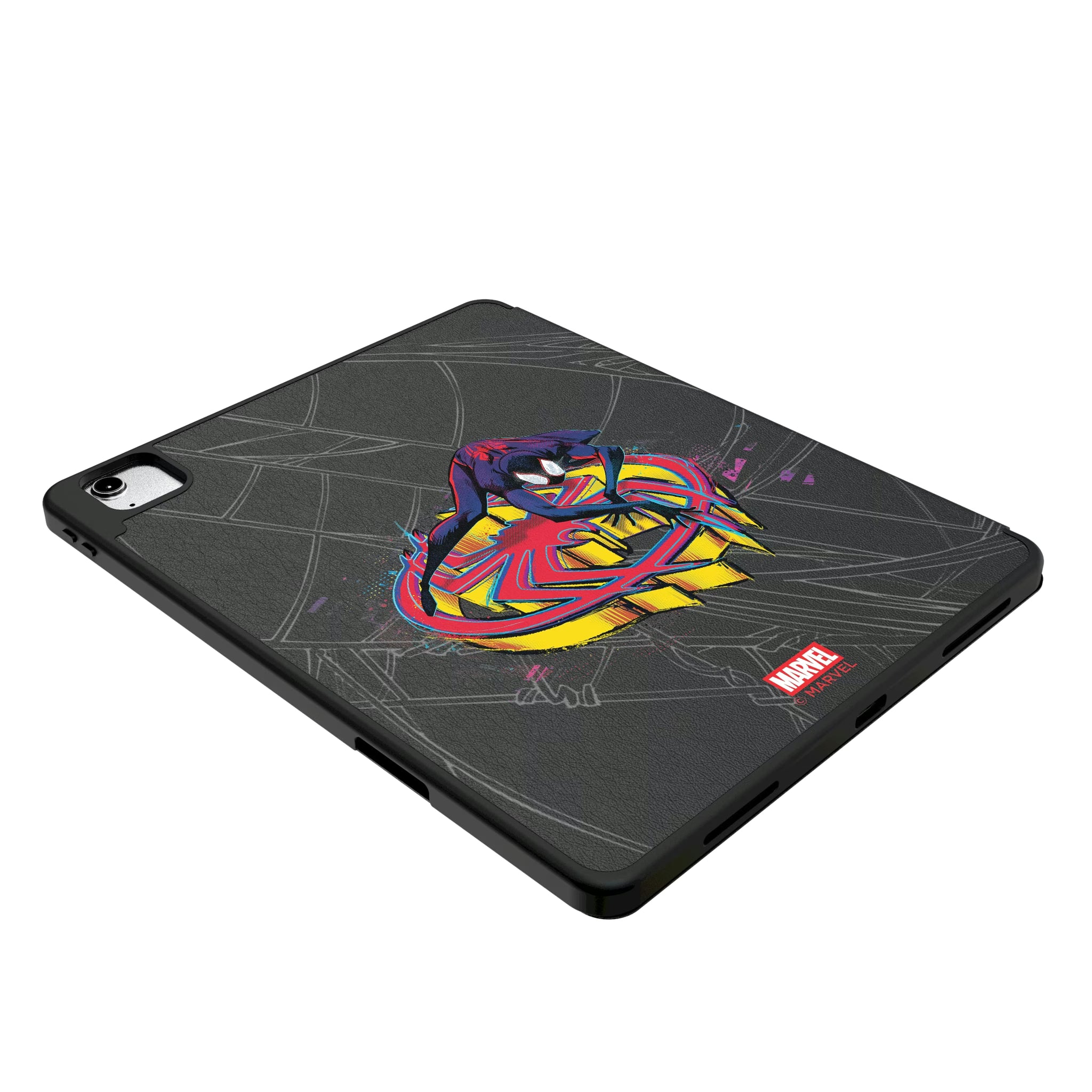 Marvel Miles Morales Badge iPad Tablet Case for Apple iPad - Isometric View