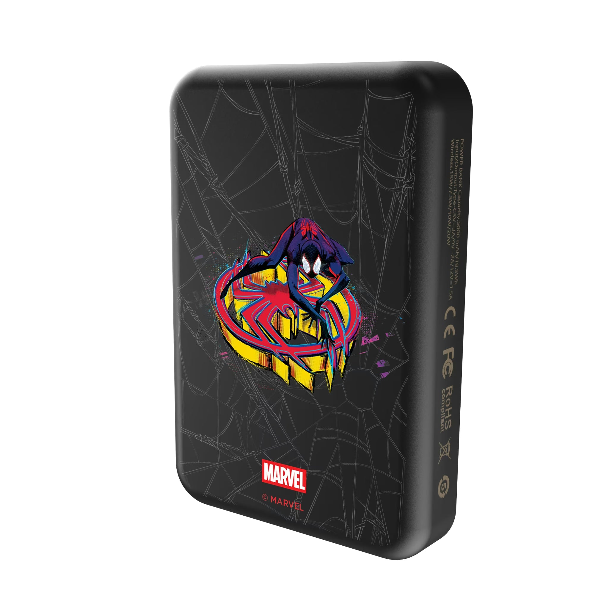 Marvel Miles Morales Badge Wireless Mag Power Bank