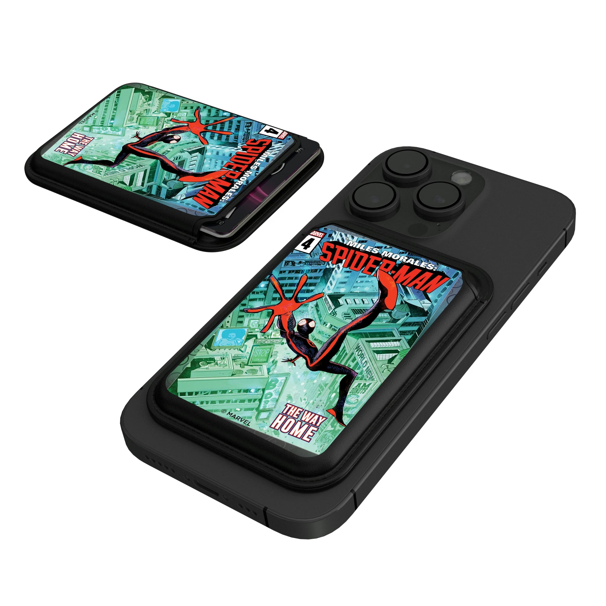 Marvel Miles Morales Classic Cover Black Magnetic Credit Card Wallet