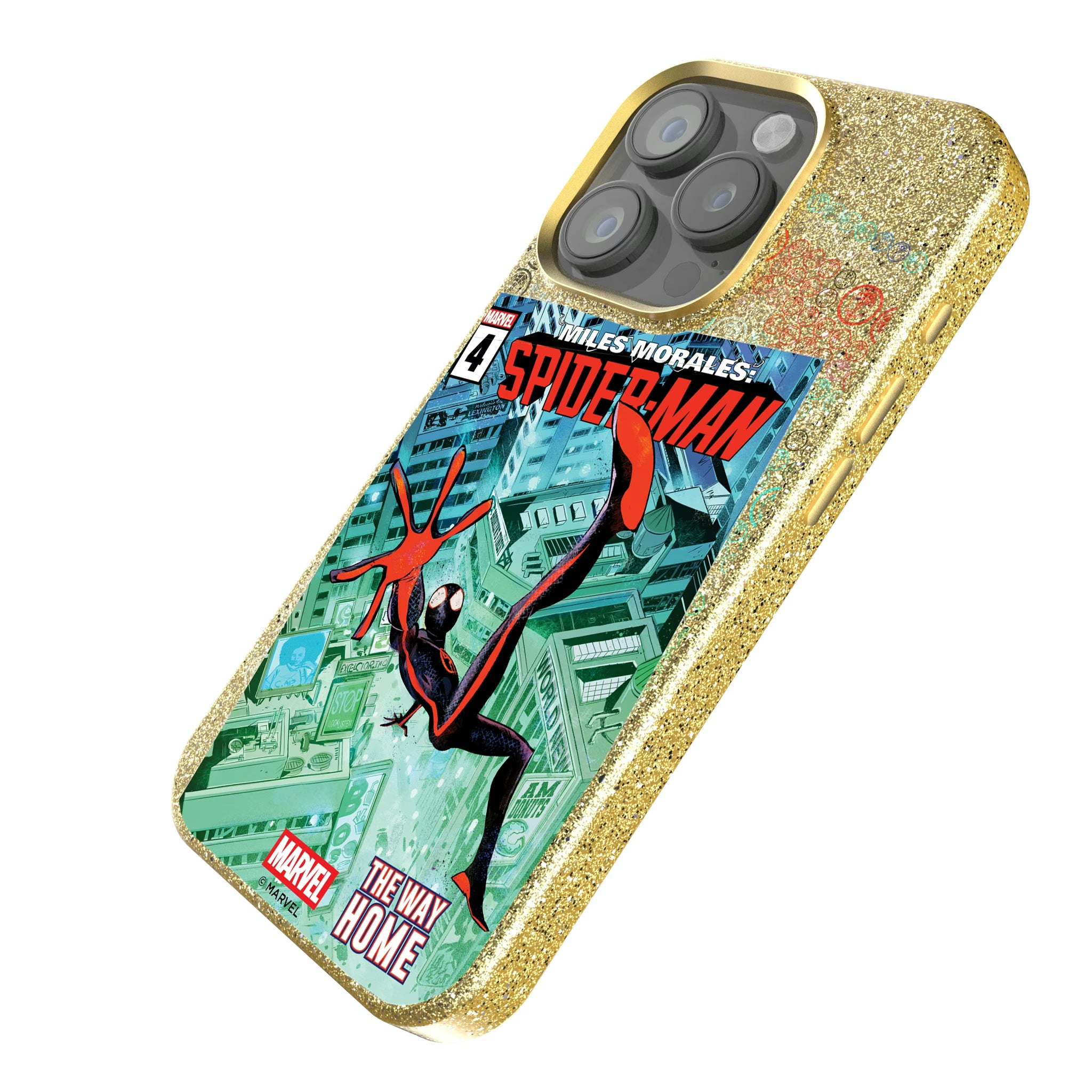 Marvel Miles Morales Classic Cover iPhone Bling Phone Case for Apple iPhone - Isometric View