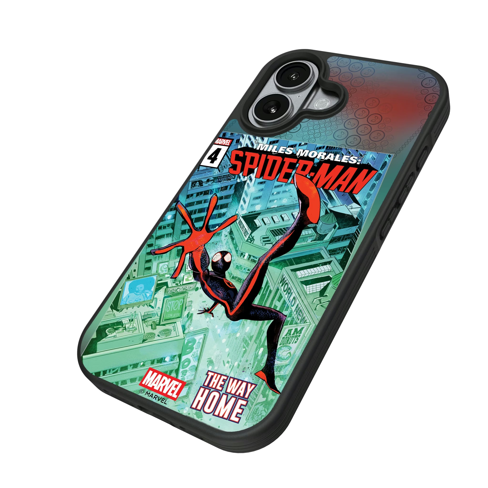 Marvel Miles Morales Classic Cover iPhone Bump Phone Case for Apple iPhone - Isometric View#Device_iPhone 17