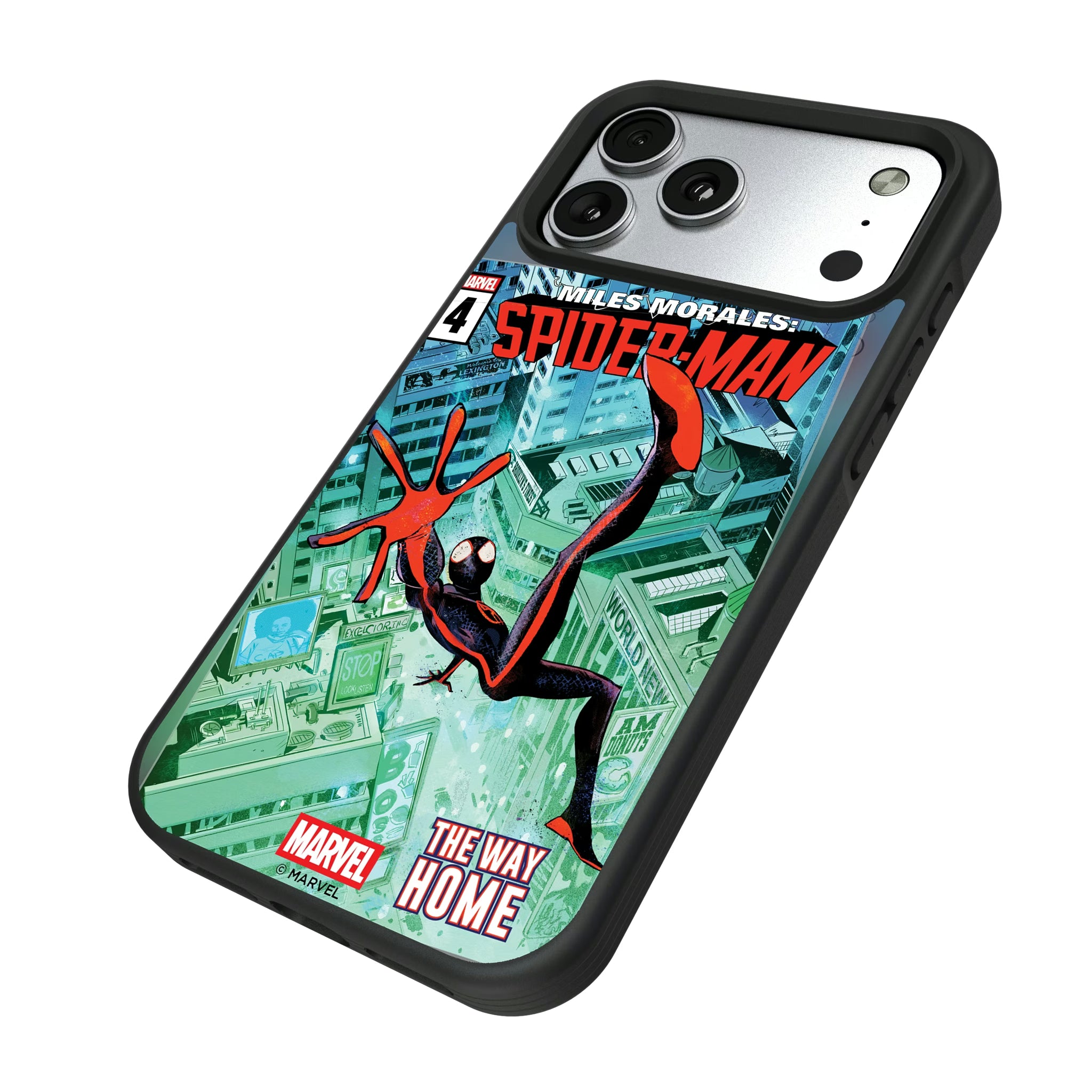 Marvel Miles Morales Classic Cover iPhone Bump Phone Case for Apple iPhone - Isometric View#Device_iPhone 17 Pro Max