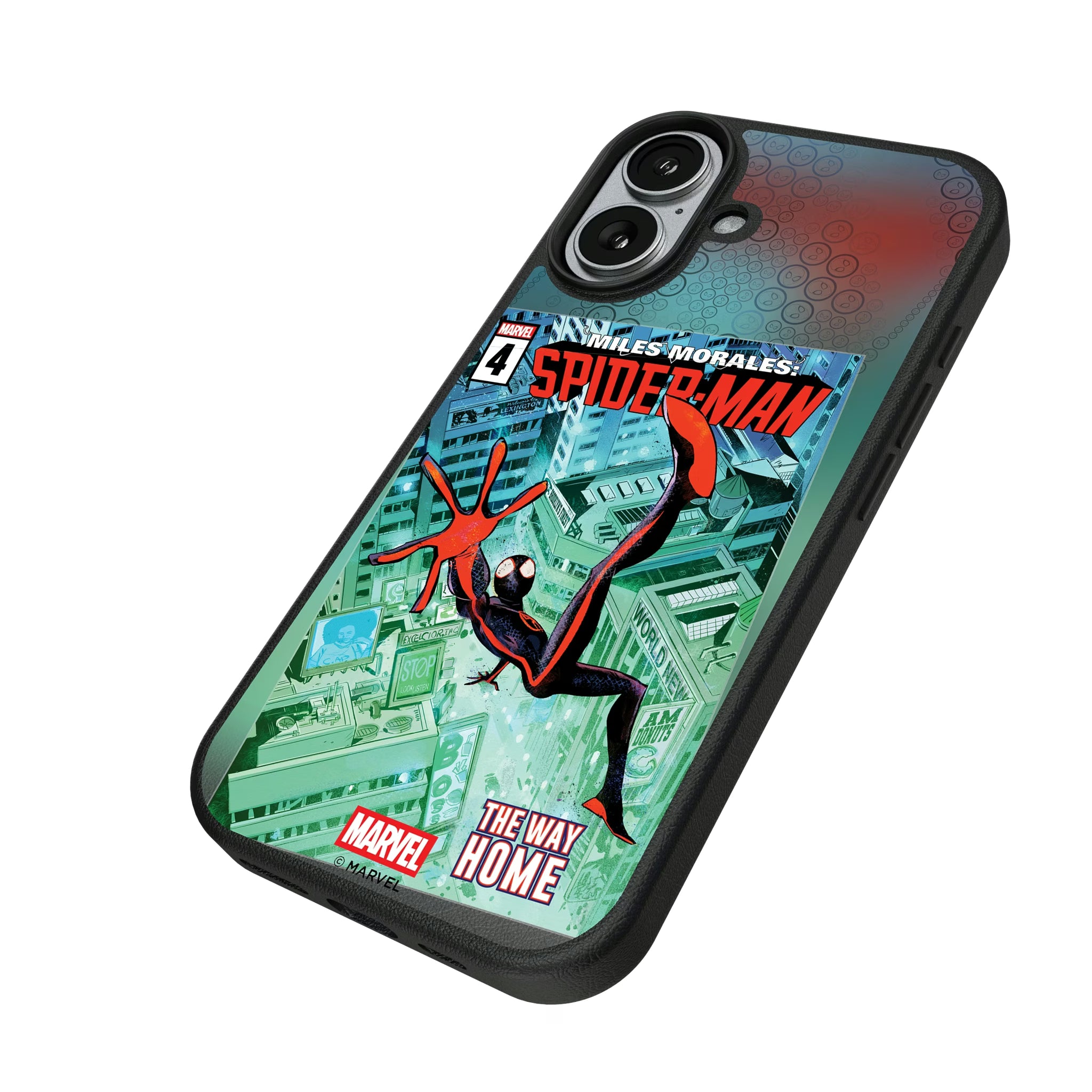 Marvel Miles Morales Classic Cover iPhone MagSafe Compatible Phone Case for Apple iPhone - Isometric View#Device_iPhone 17