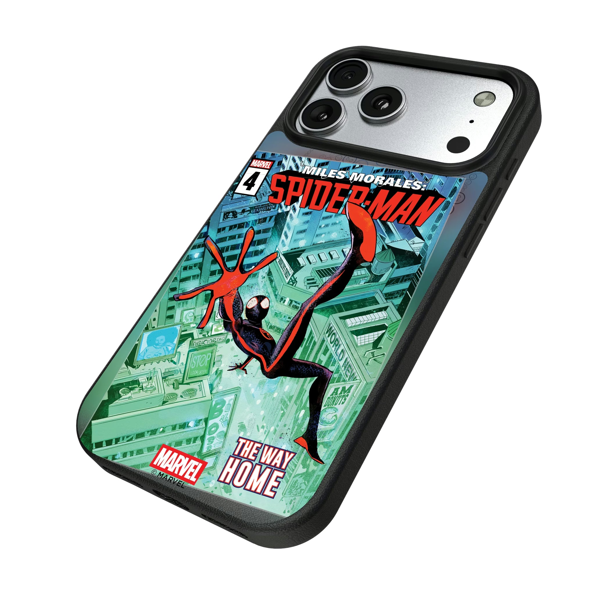 Marvel Miles Morales Classic Cover iPhone MagSafe Compatible Phone Case for Apple iPhone - Isometric View#Device_iPhone 17 Pro Max