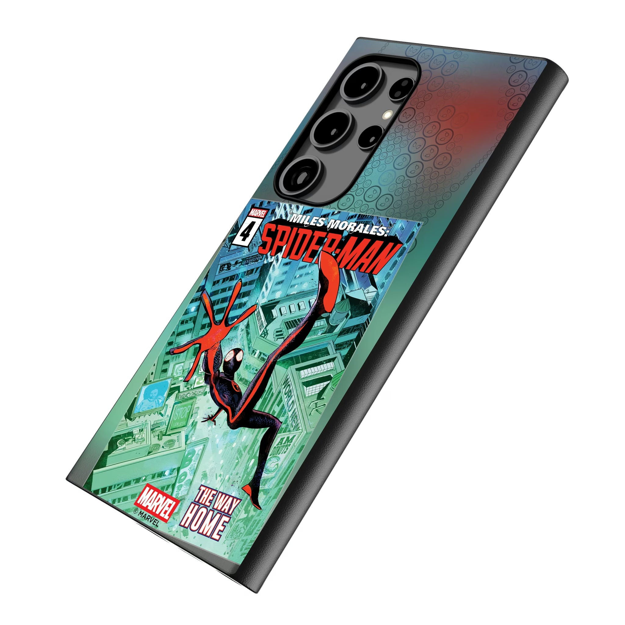 Marvel Miles Morales Classic Cover Galaxy MagSafe Compatible Phone Case for Samsung Galaxy - Isometric View