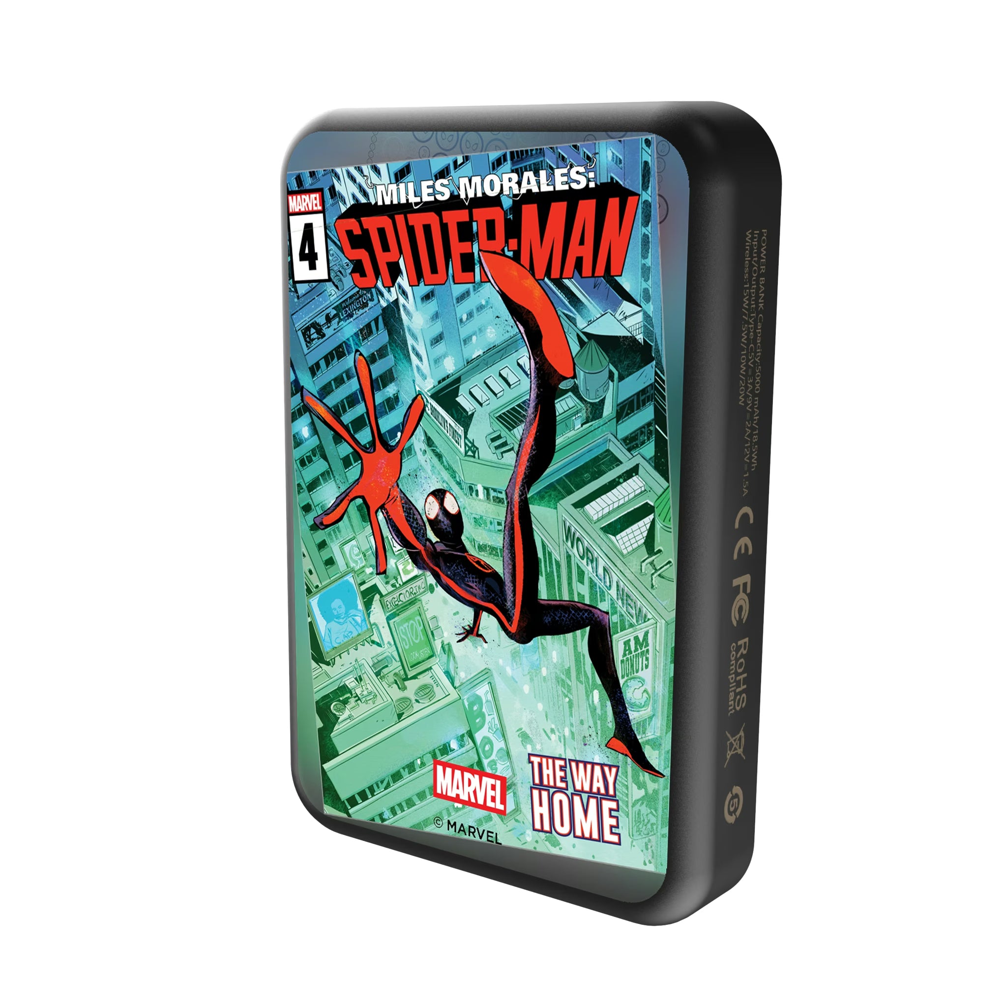Marvel Miles Morales Classic Cover Wireless Mag Power Bank