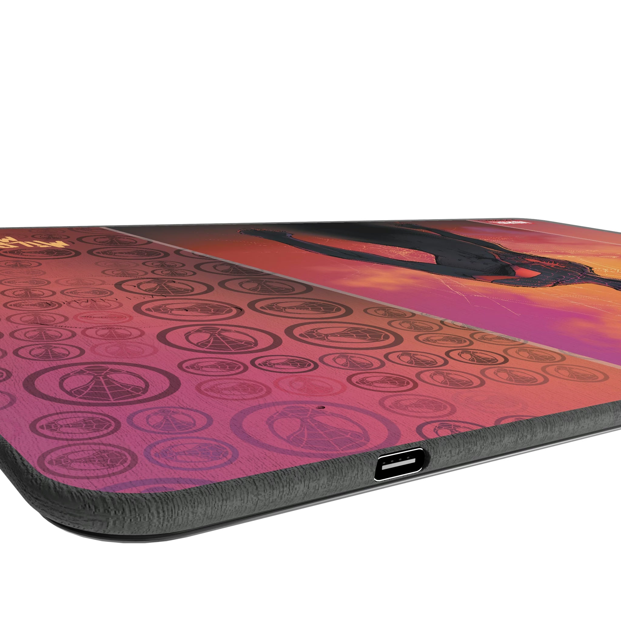 Marvel Miles Morales Cover Art 15-Watt Wireless Charger and Mouse Pad