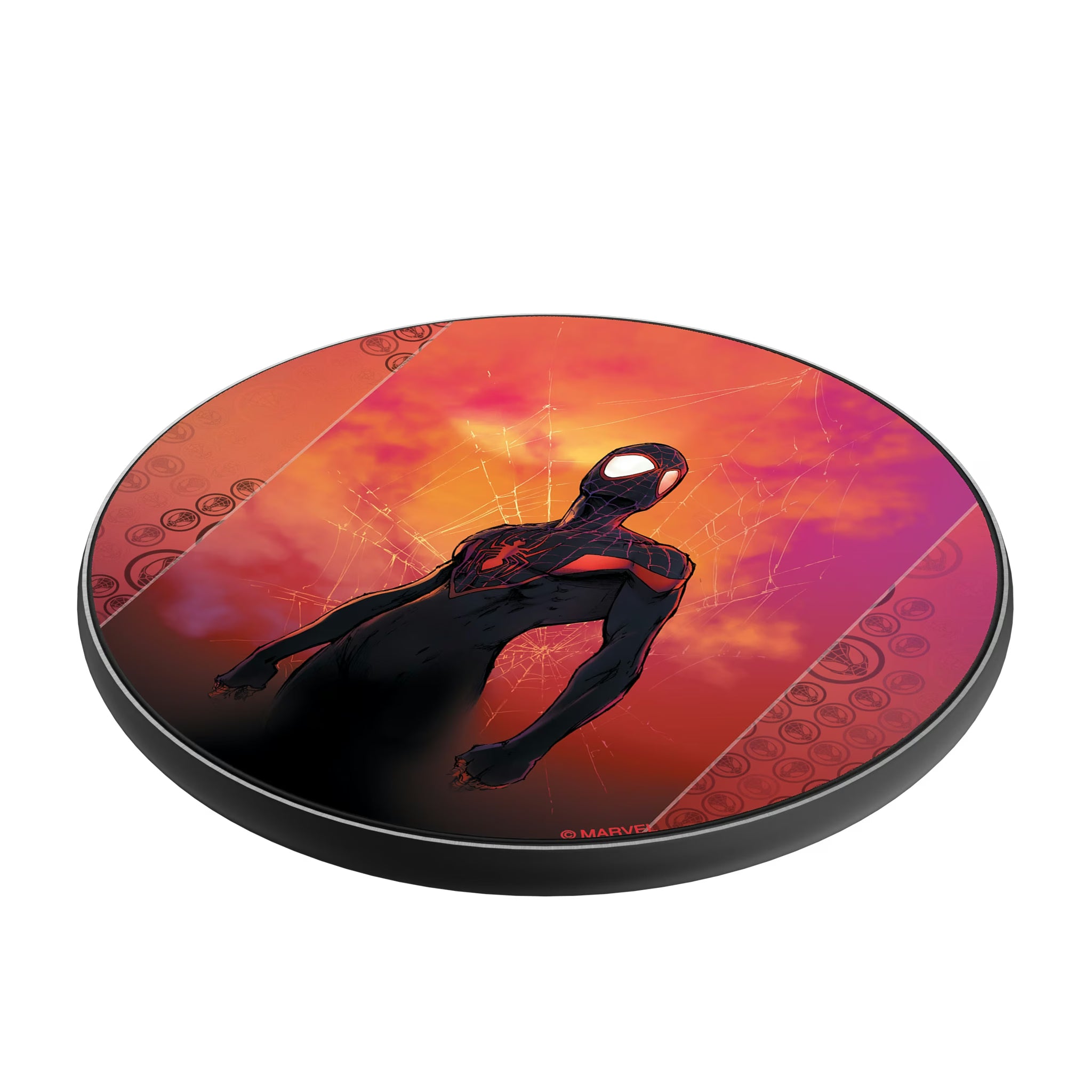 Marvel Miles Morales Cover Art 15-Watt Wireless Charger - Isometric View