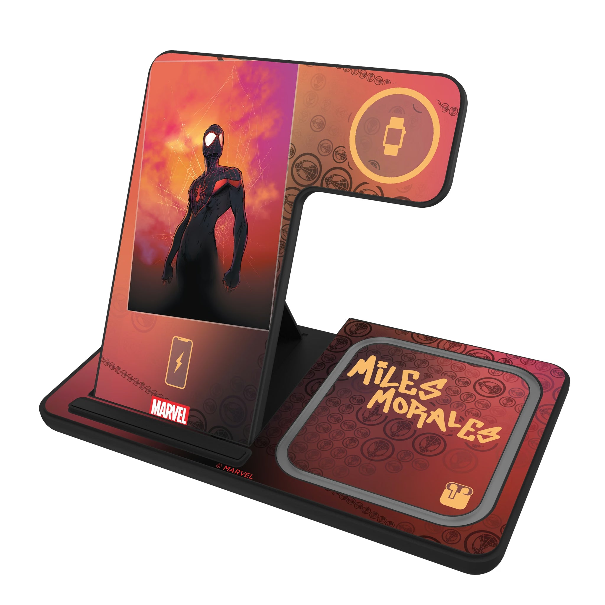 Marvel Miles Morales Cover Art 3 in 1 Charging Station