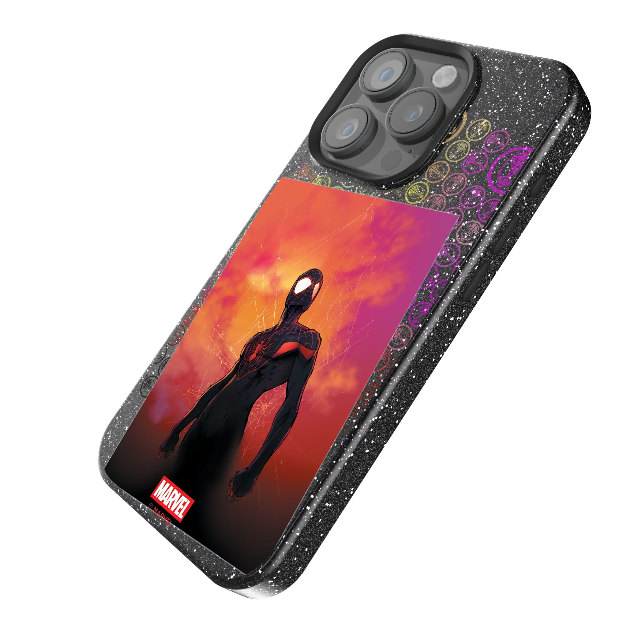 Marvel Miles Morales Cover Art iPhone Bling Phone Case for Apple iPhone - Isometric View