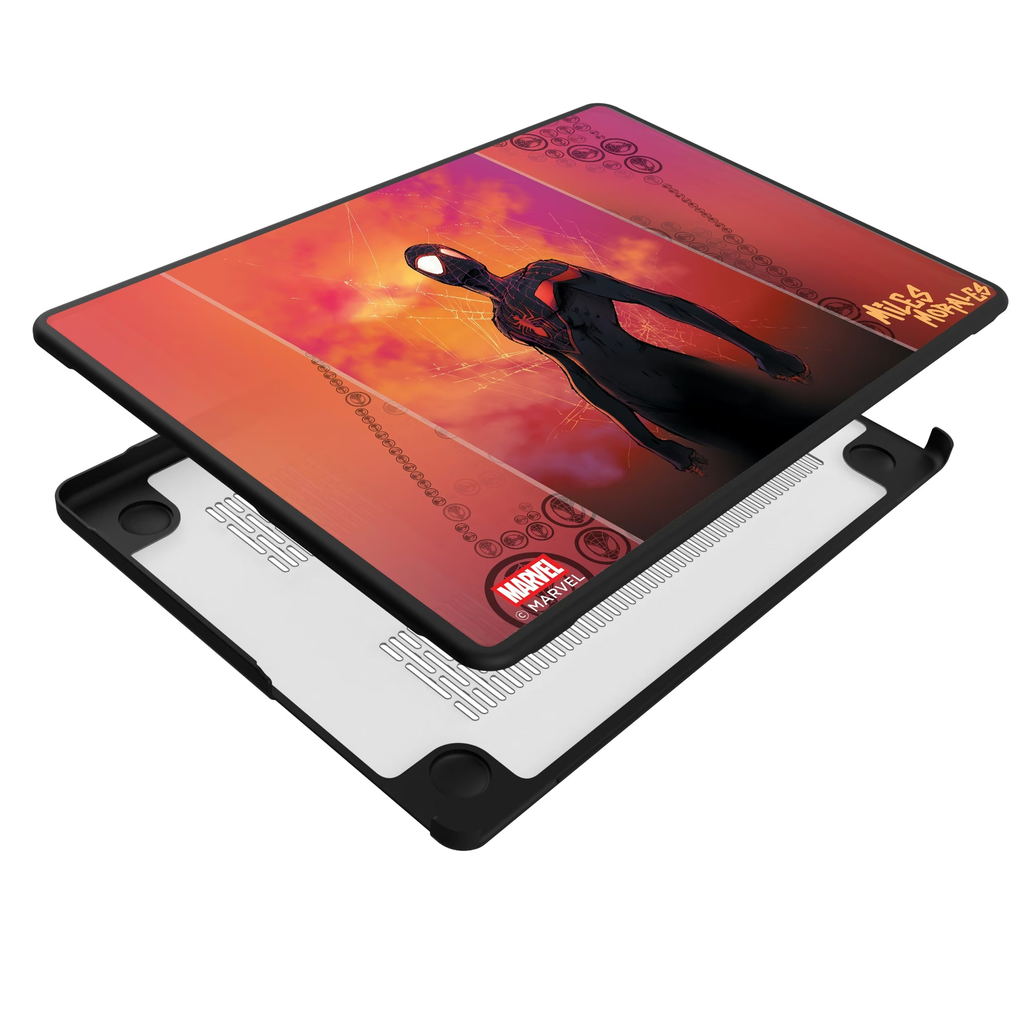 Marvel Miles Morales Cover Art MacBook Laptop Case for Apple MacBook - Isometric View#Device_MacBook Pro (14-inch, 2021) / MacBook Pro (14-inch, 2023) / MacBook Pro (14-inch, 2024)