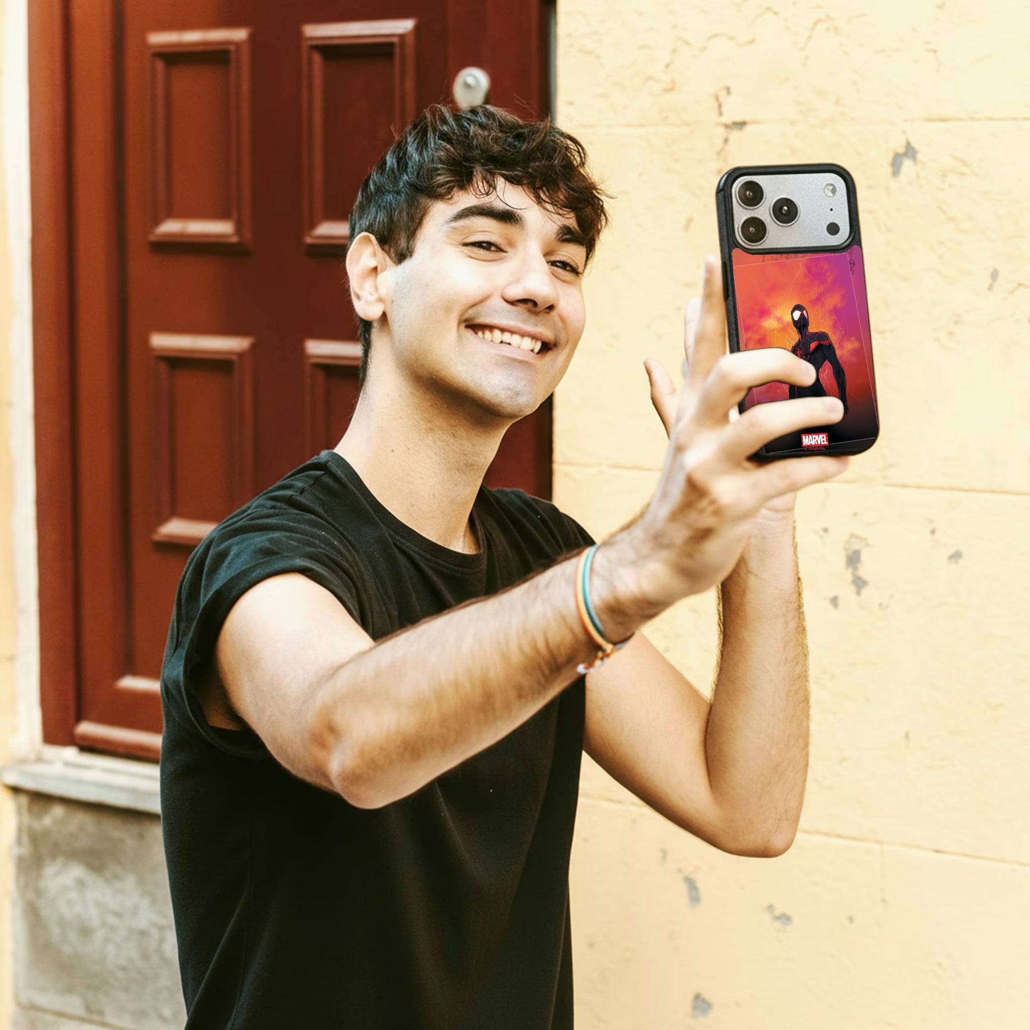 Marvel Miles Morales Cover Art iPhone MagSafe Compatible Phone Case for Apple iPhone - Lifestyle#Device_iPhone 17 Pro