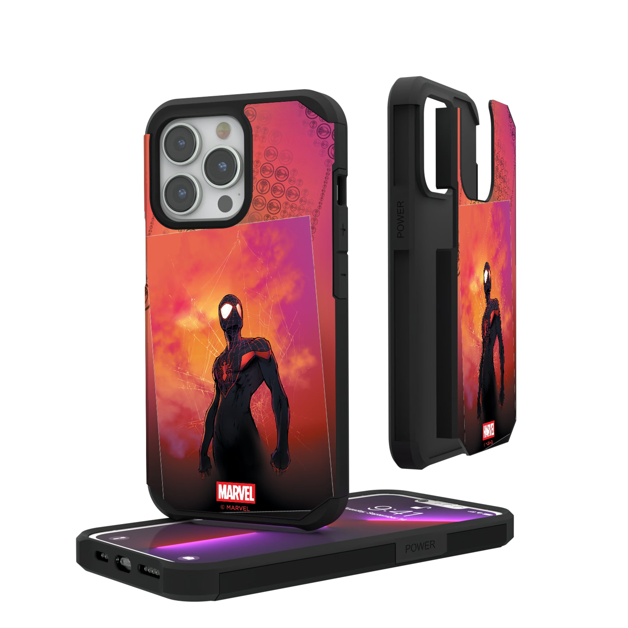 Marvel Miles Morales Cover Art iPhone Rugged Phone Case for Apple iPhone#Device_iPhone 13 Pro