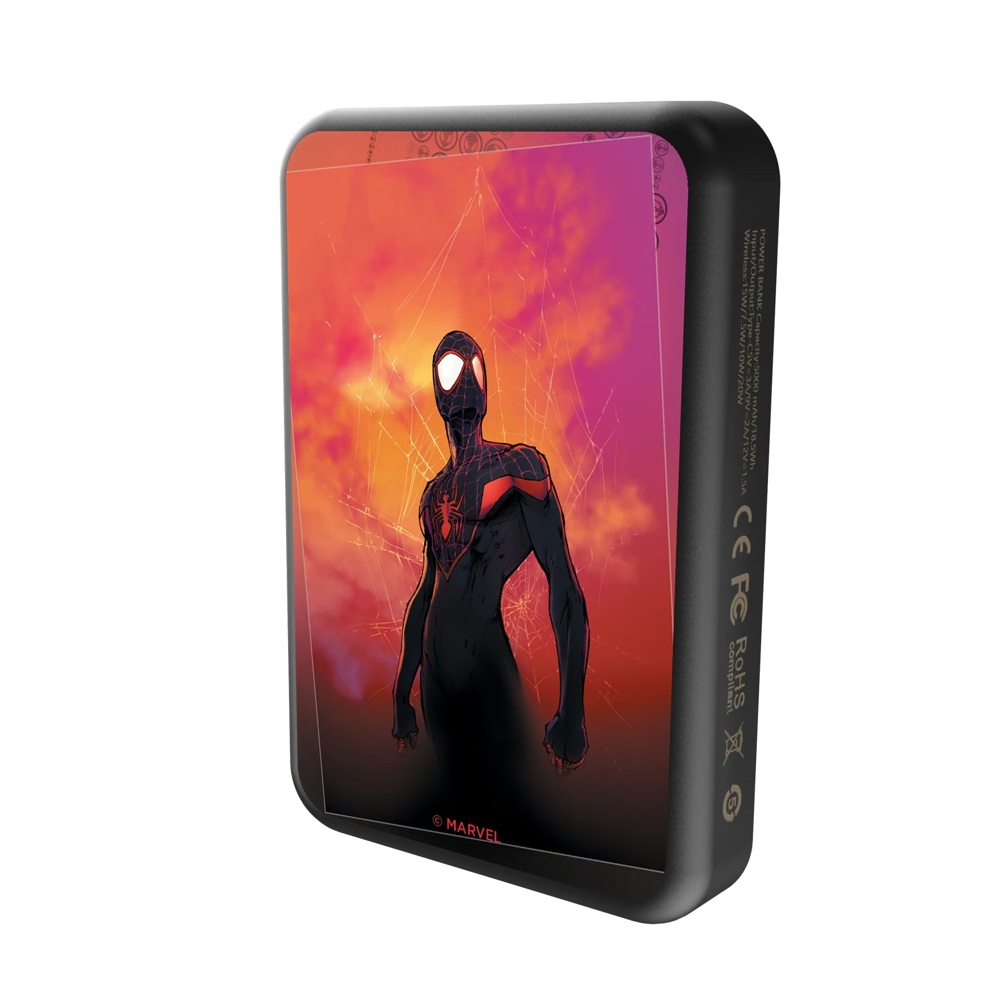 Marvel Miles Morales Cover Art Wireless Mag Power Bank