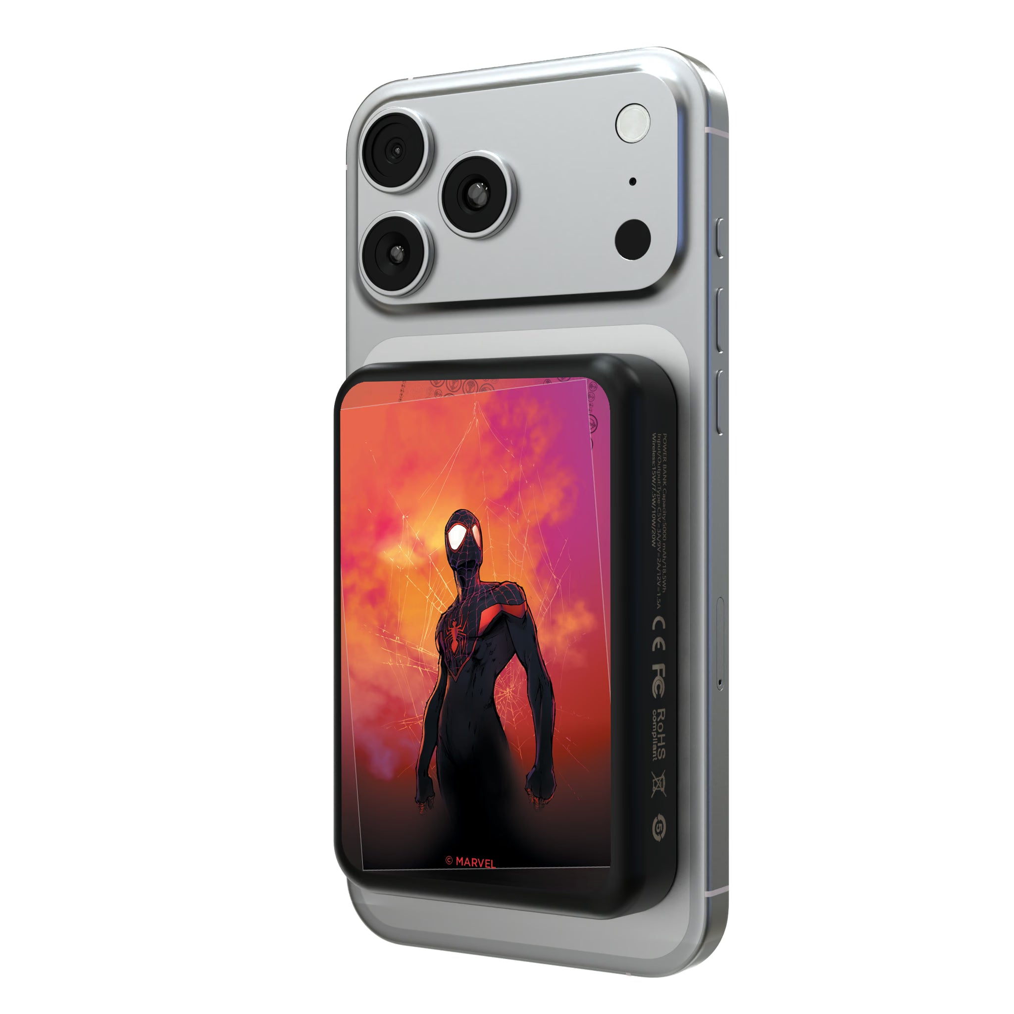 Marvel Miles Morales Cover Art Wireless Mag Power Bank