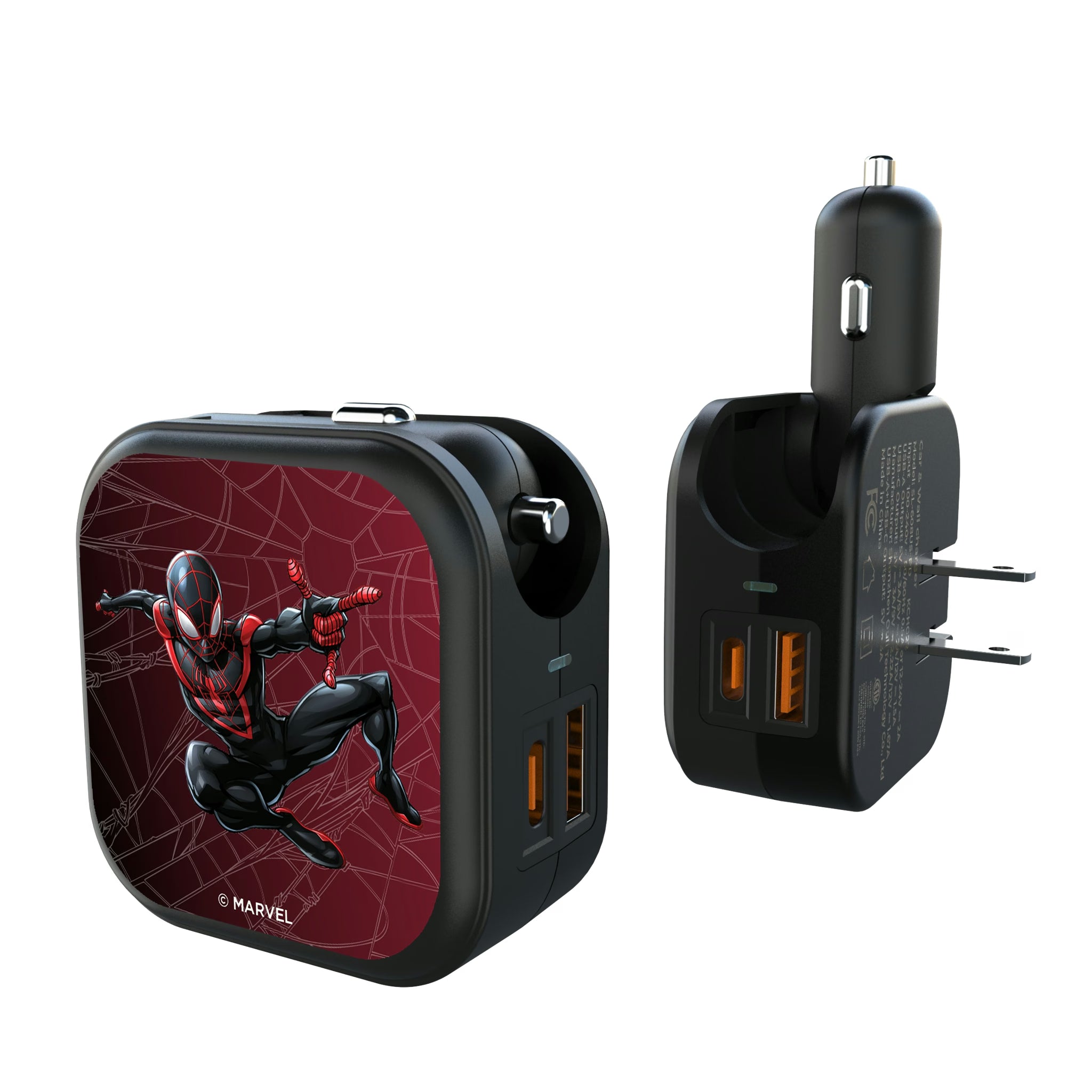 Marvel Miles Morales MechLine 2 in 1 USB A/C Charger