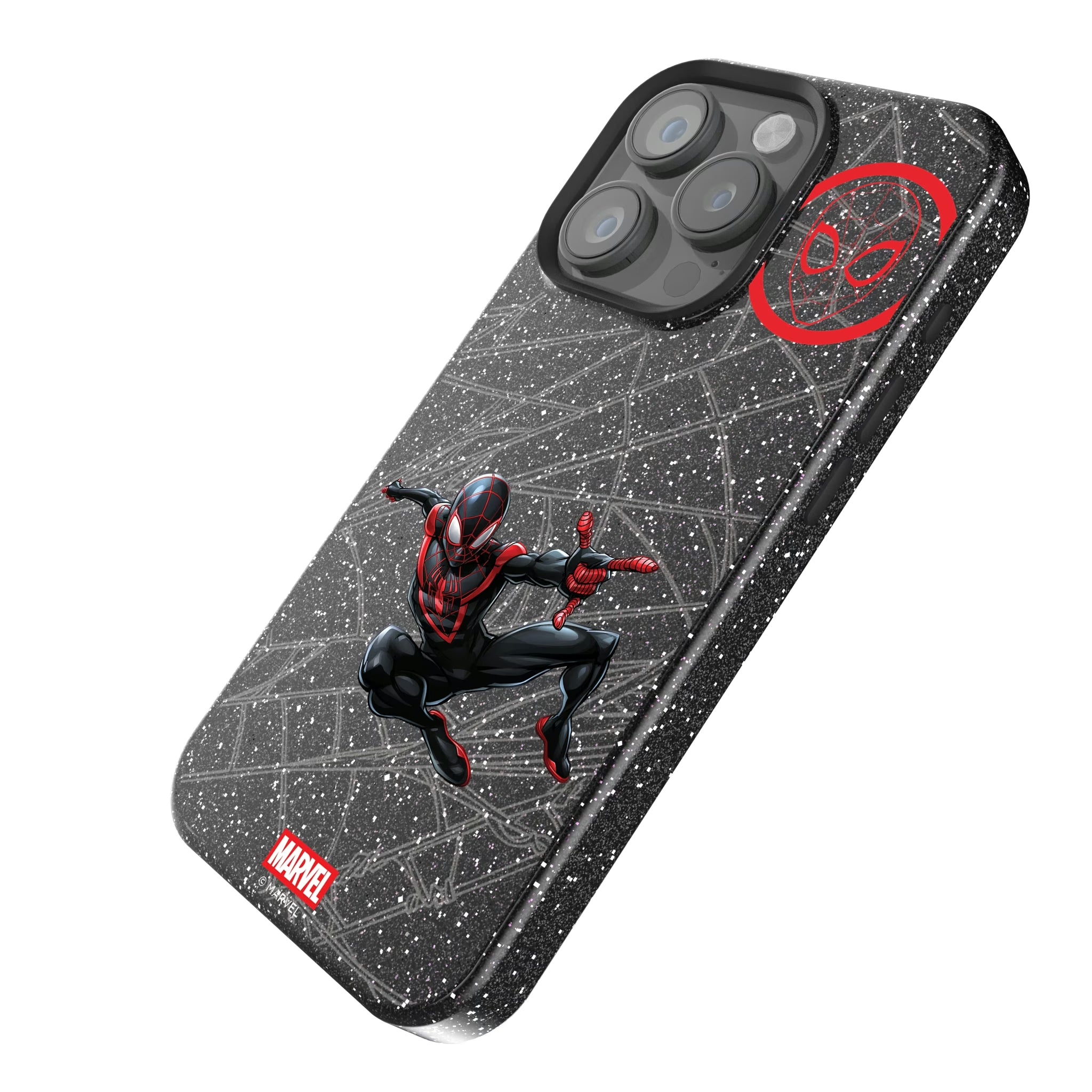 Marvel Miles Morales MechLine iPhone Bling Phone Case for Apple iPhone - Isometric View