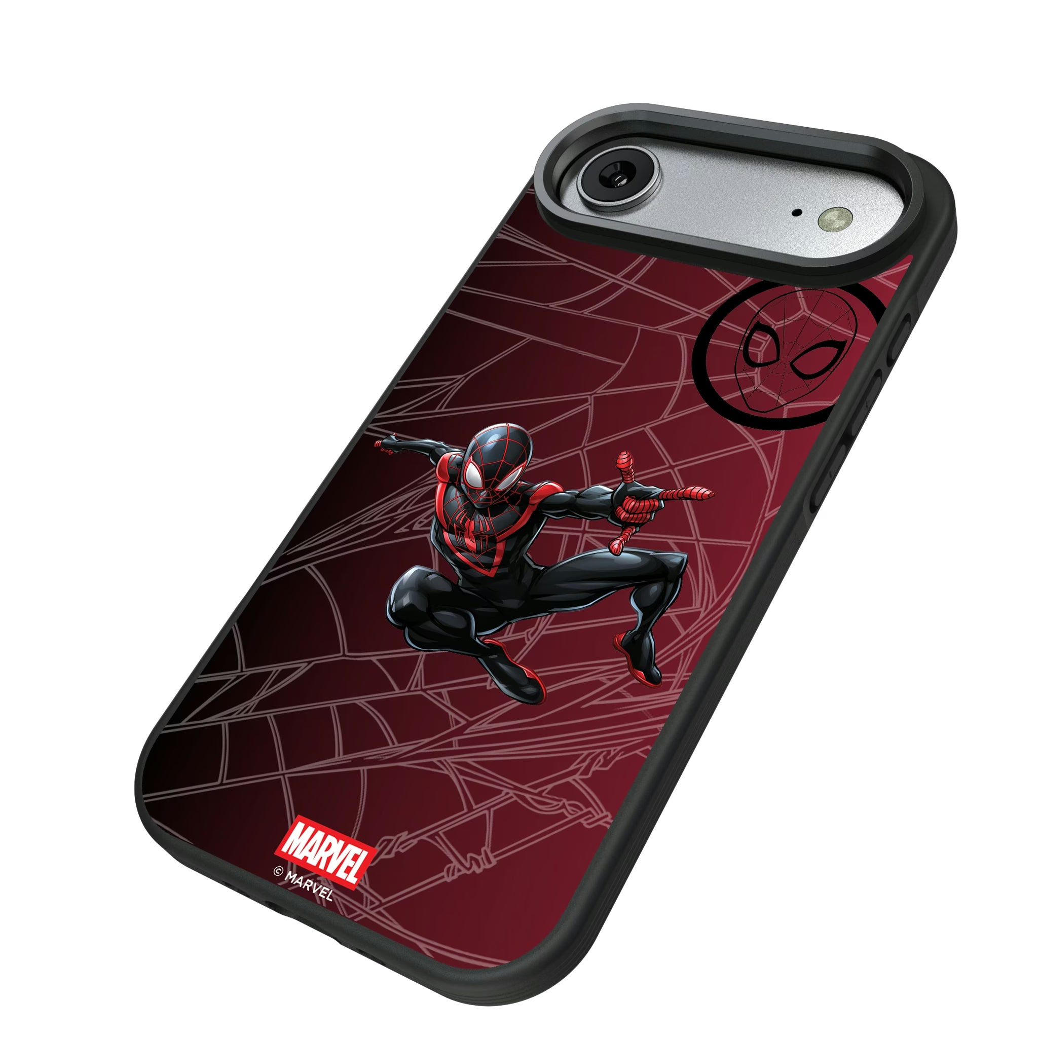 Marvel Miles Morales MechLine iPhone Bump Phone Case for Apple iPhone - Isometric View#Device_iPhone Air