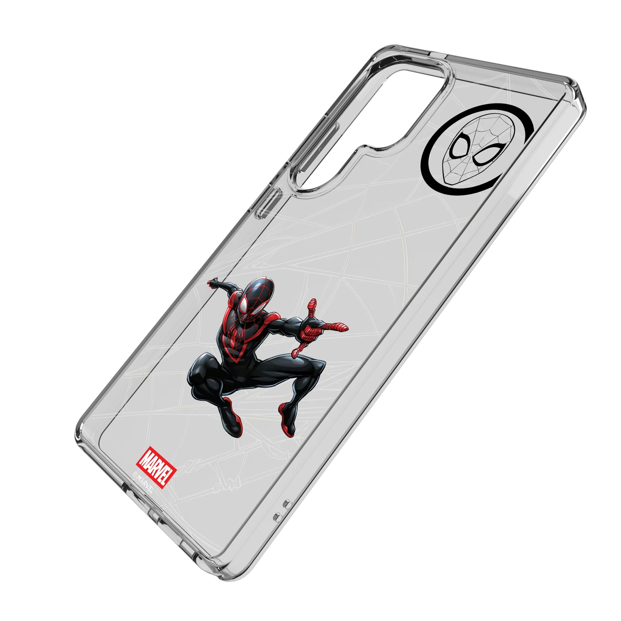 Marvel Miles Morales MechLine Galaxy Clear Phone Case for Samsung Galaxy - Isometric View