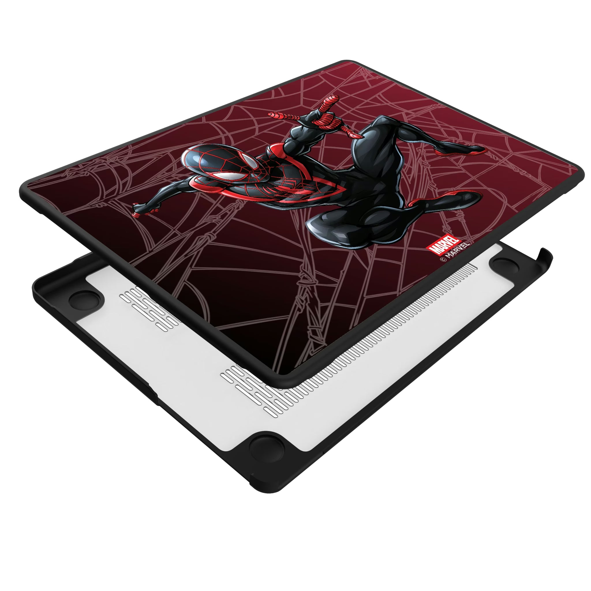 Marvel Miles Morales MechLine MacBook Laptop Case for Apple MacBook - Isometric View#Device_MacBook Pro (14-inch, 2021) / MacBook Pro (14-inch, 2023) / MacBook Pro (14-inch, 2024)