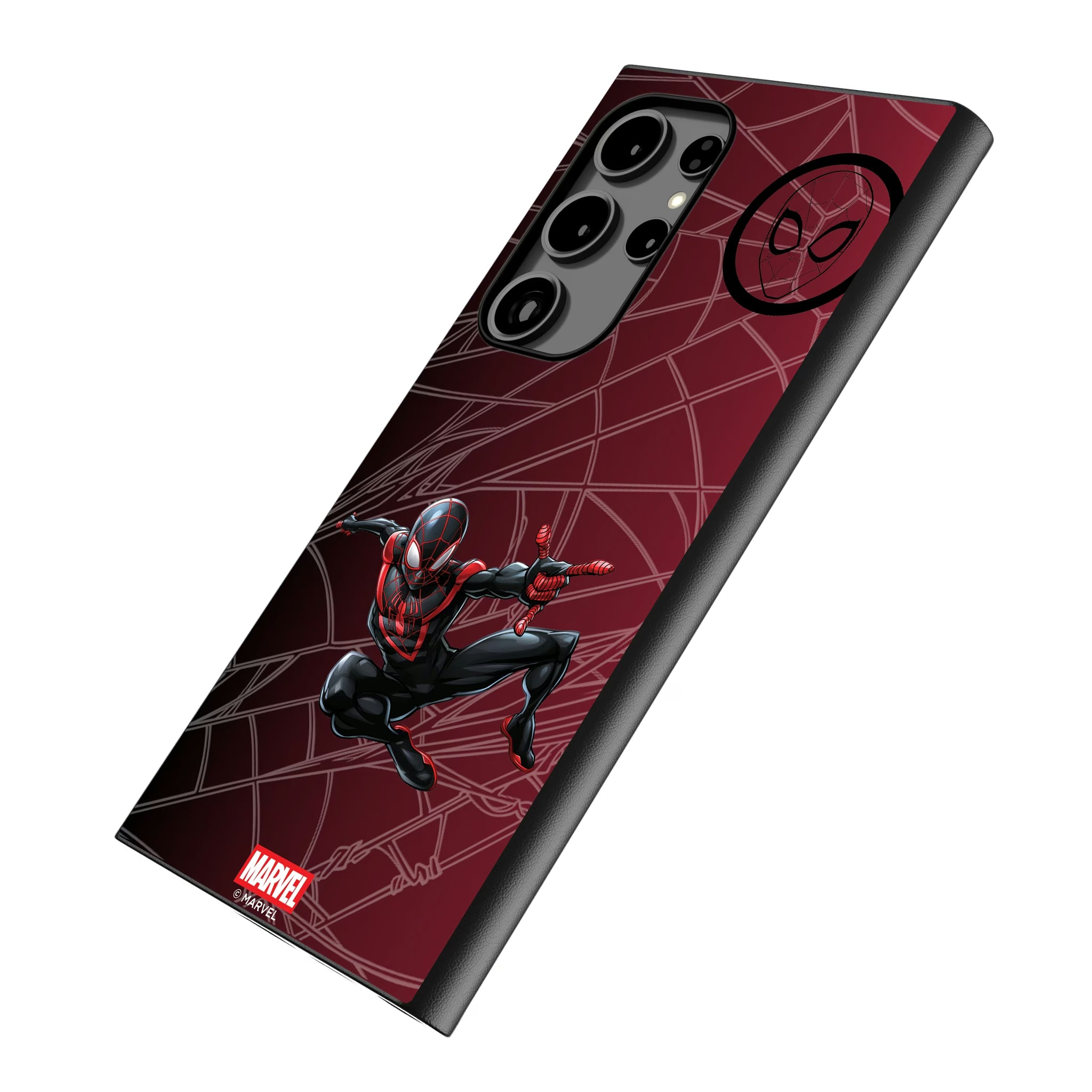 Marvel Miles Morales MechLine Galaxy MagSafe Compatible Phone Case for Samsung Galaxy - Isometric View