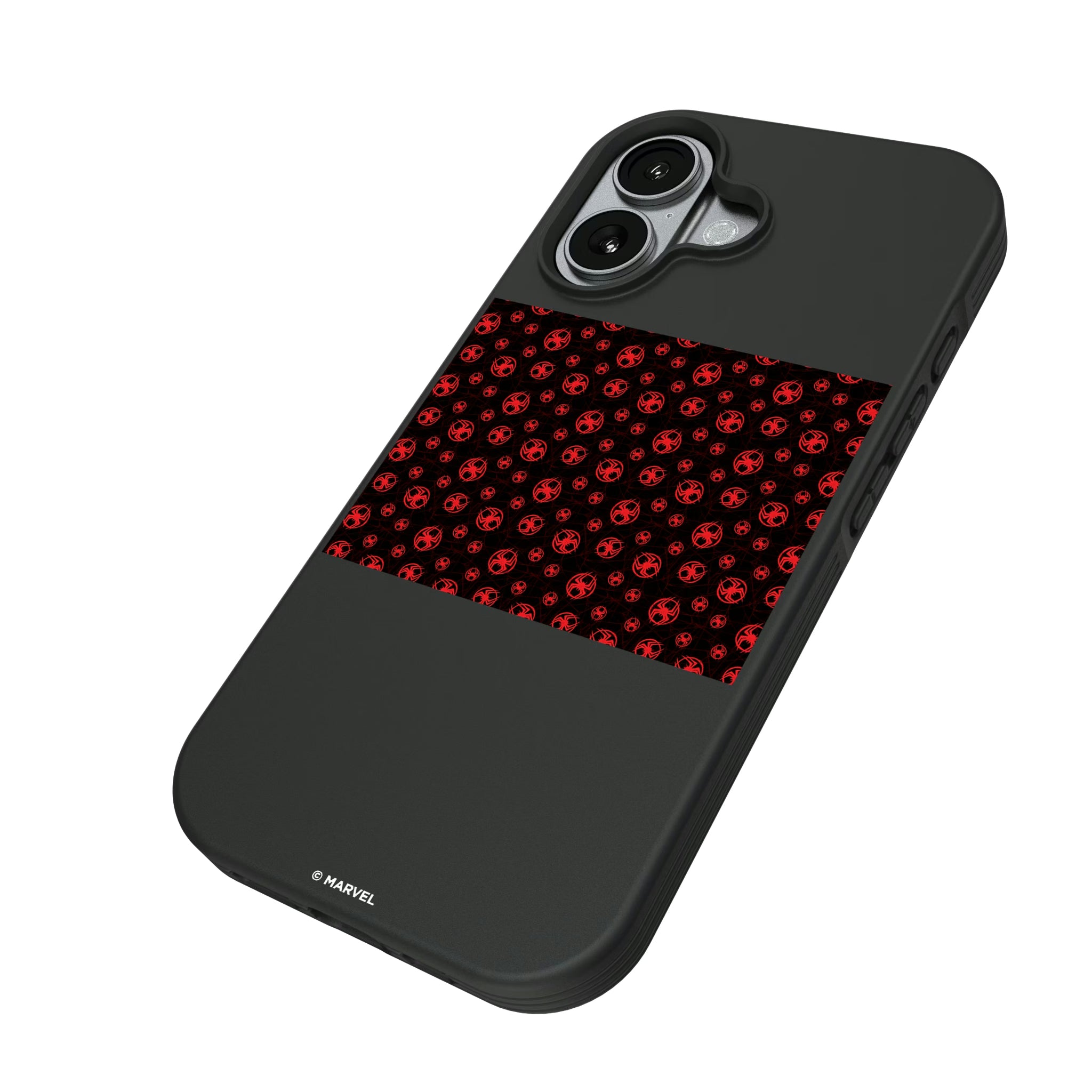 Marvel Miles Morales Pattern iPhone Bump Phone Case for Apple iPhone - Isometric View#Device_iPhone 17