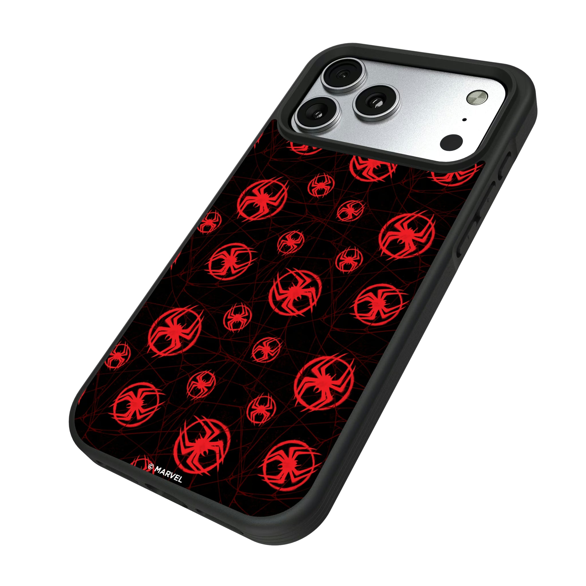Marvel Miles Morales Pattern iPhone Bump Phone Case for Apple iPhone - Isometric View#Device_iPhone 17 Pro Max