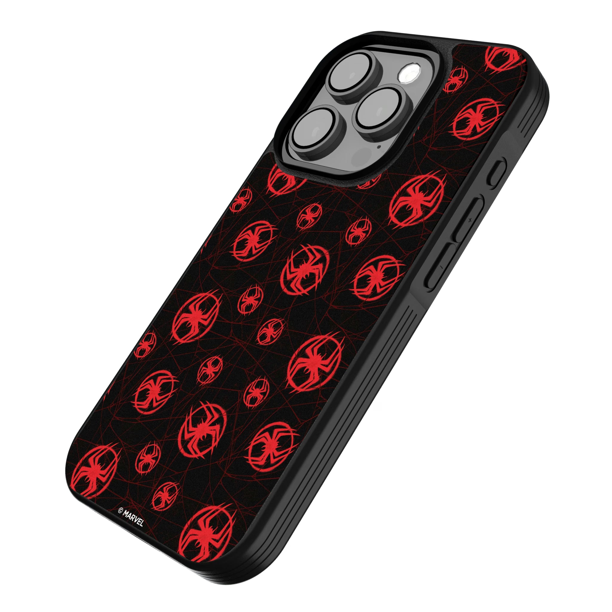 Marvel Miles Morales Pattern iPhone Bump Phone Case for Apple iPhone - Isometric View