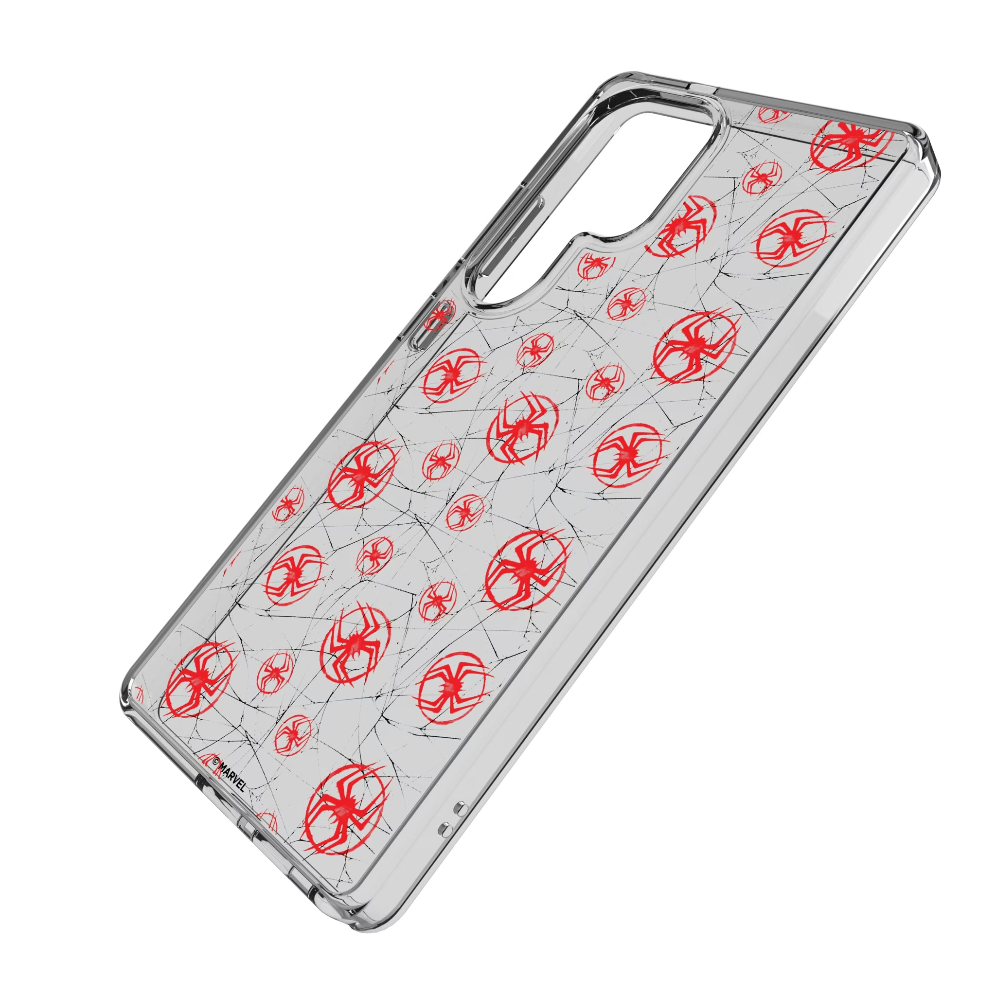Marvel Miles Morales Pattern Galaxy Clear Phone Case for Samsung Galaxy - Isometric View