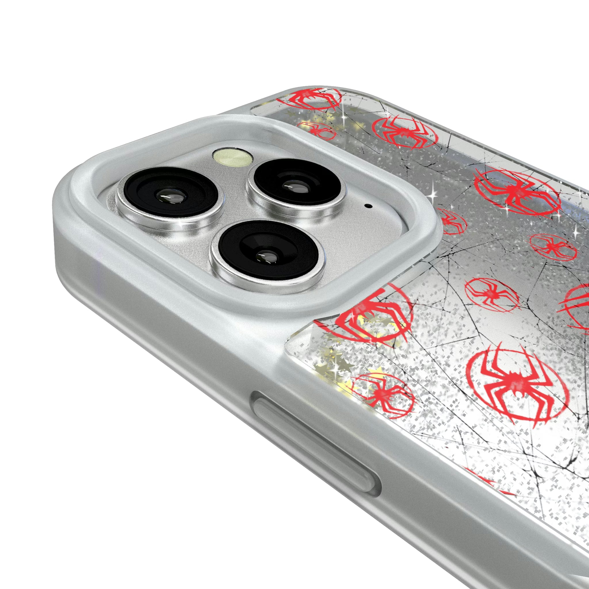 Marvel Miles Morales Pattern iPhone Glitter Phone Case for Apple iPhone - Detail#Device_iPhone 16 Pro
