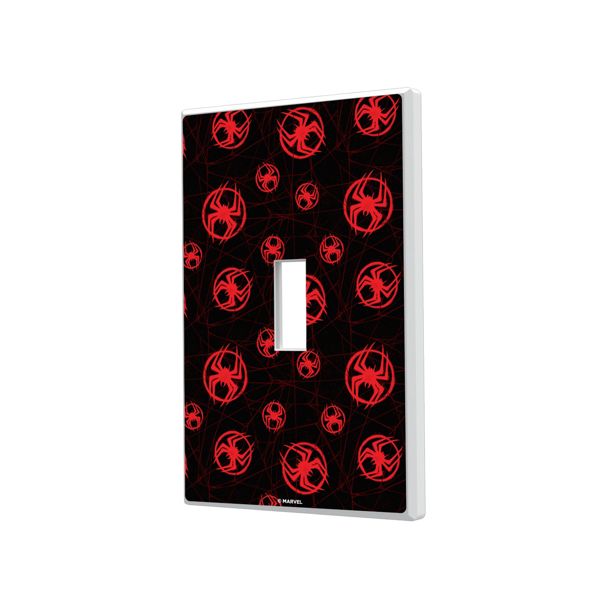 Marvel Miles Morales Pattern Hidden-Screw Light Switch Plate#Style_Single Toggle
