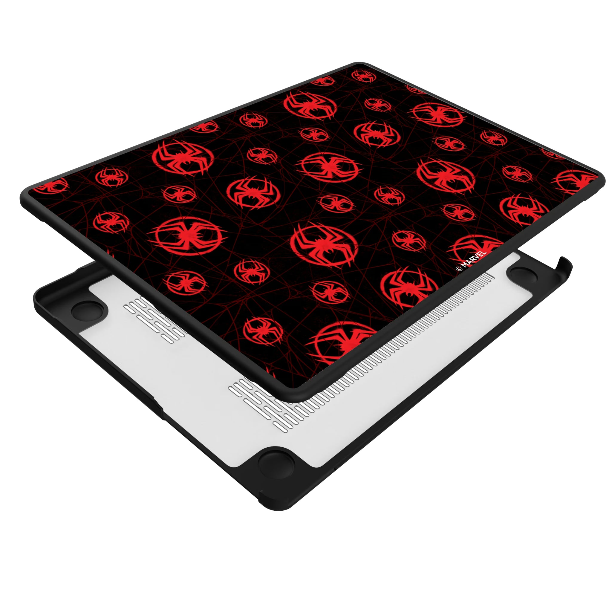 Marvel Miles Morales Pattern MacBook Laptop Case for Apple MacBook - Isometric View#Device_MacBook Pro (14-inch, 2021) / MacBook Pro (14-inch, 2023) / MacBook Pro (14-inch, 2024)