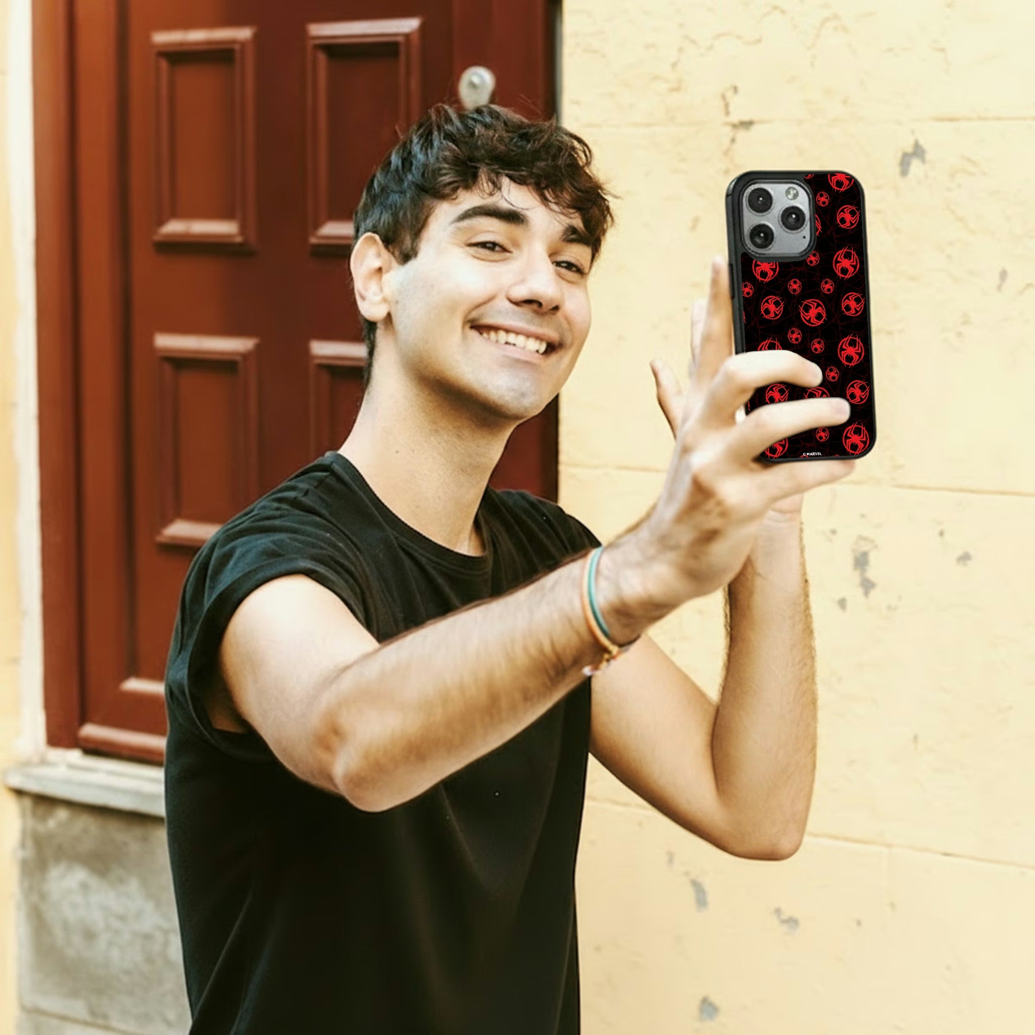 Marvel Miles Morales Pattern iPhone MagSafe Compatible Phone Case for Apple iPhone - Lifestyle