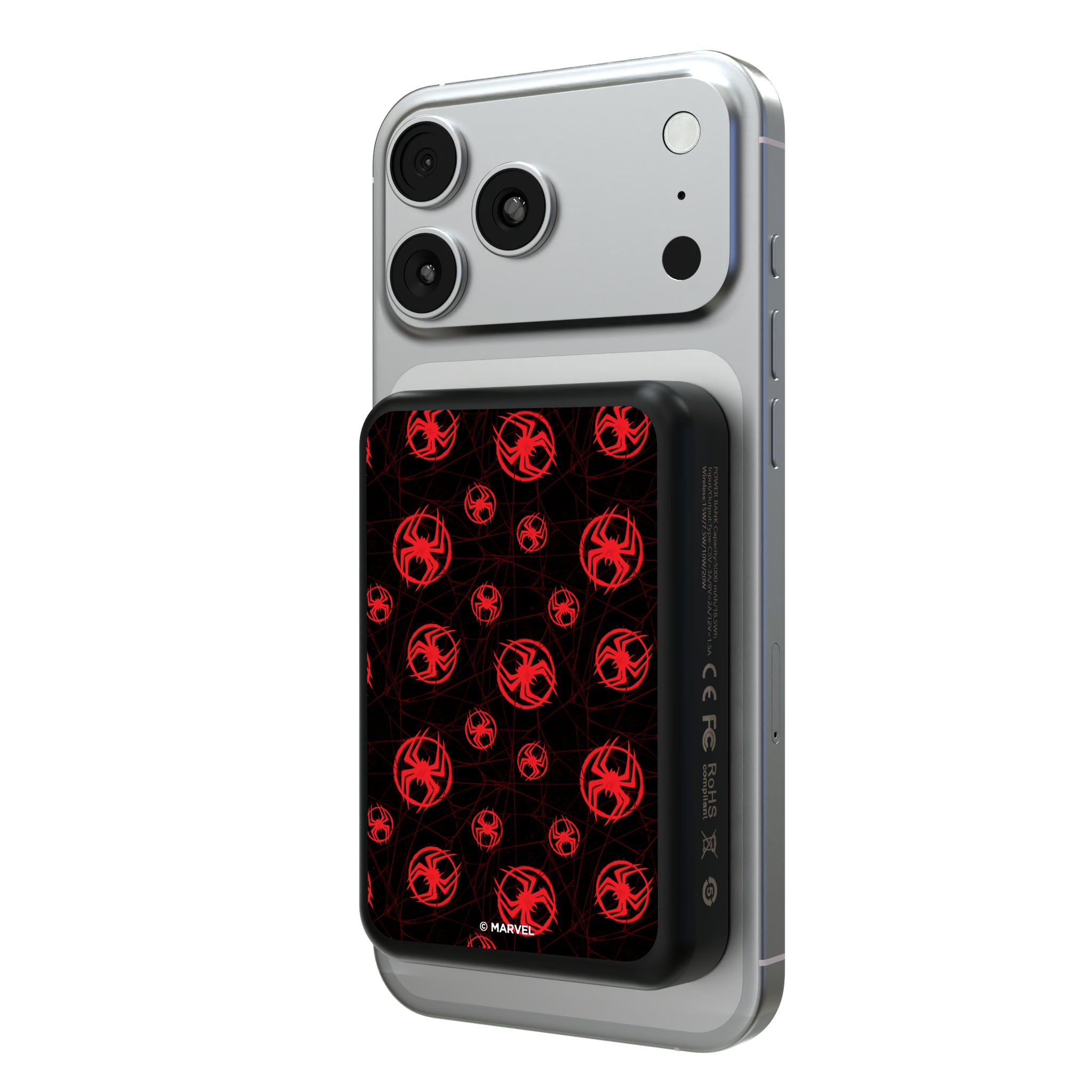 Marvel Miles Morales Pattern Wireless Mag Power Bank
