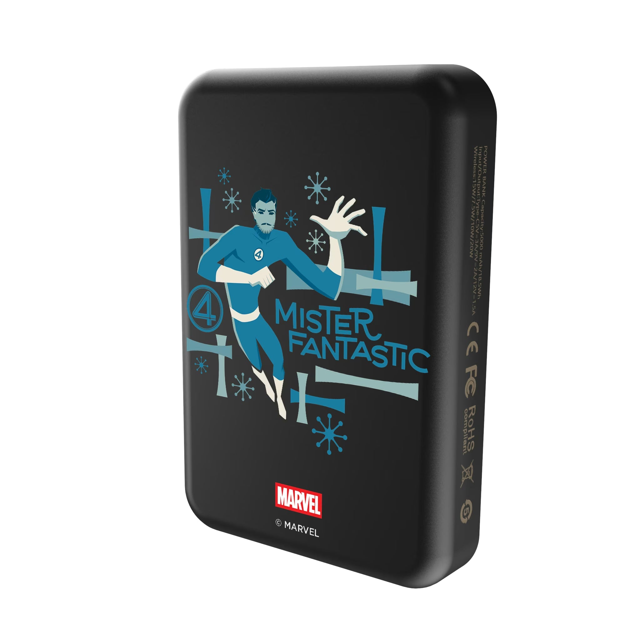 Marvel Mister Fantastic Badge Wireless Mag Power Bank