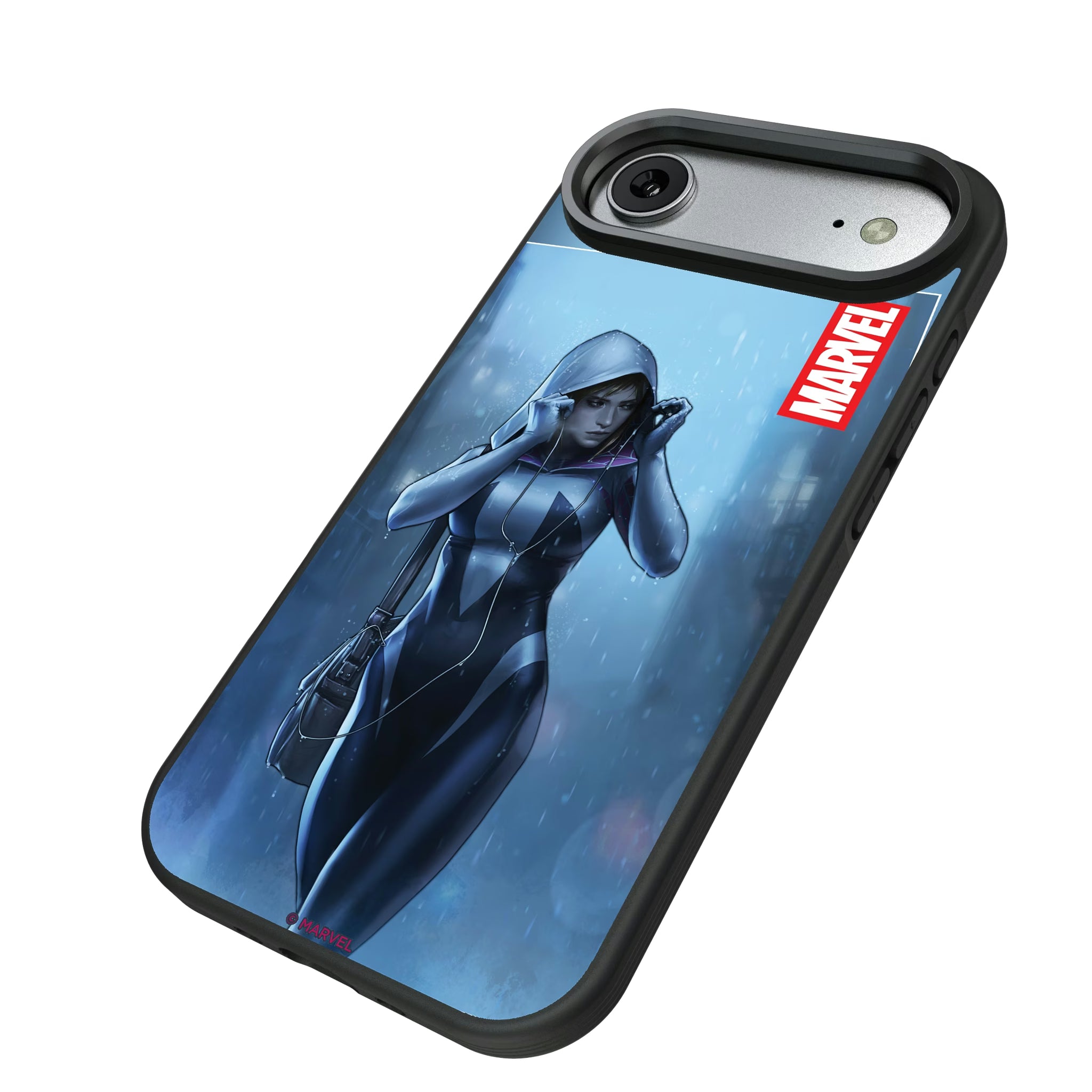 Marvel Spider-Gwen Cover Art iPhone Bump Phone Case for Apple iPhone - Isometric View#Device_iPhone Air