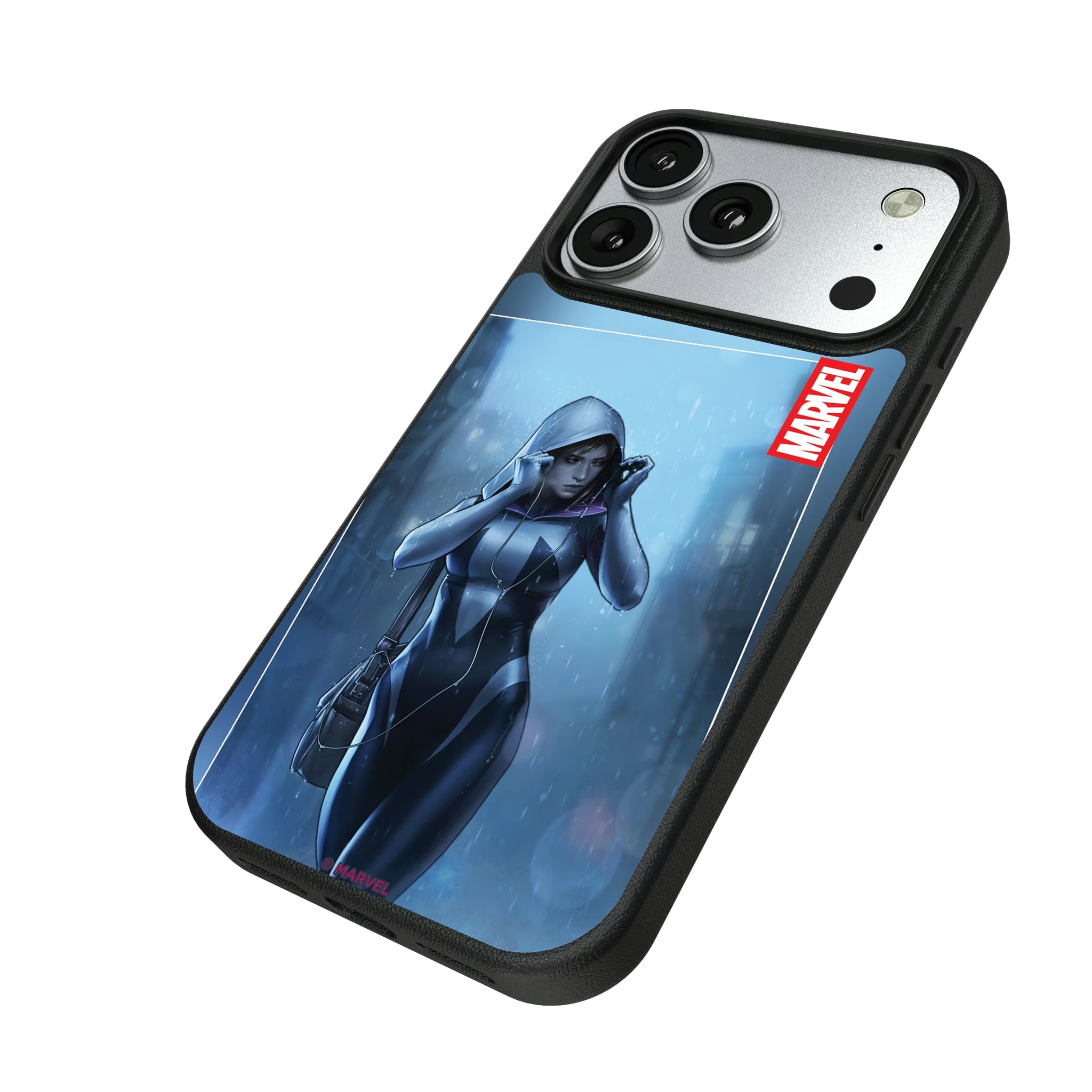 Marvel Spider-Gwen Cover Art iPhone MagSafe Compatible Phone Case for Apple iPhone - Isometric View#Device_iPhone 17 Pro