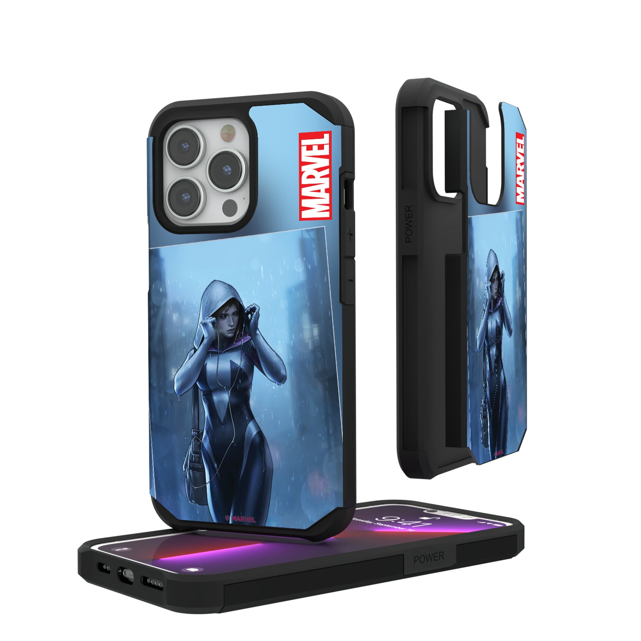 Marvel Spider-Gwen Cover Art iPhone Rugged Phone Case for Apple iPhone#Device_iPhone 13 Pro
