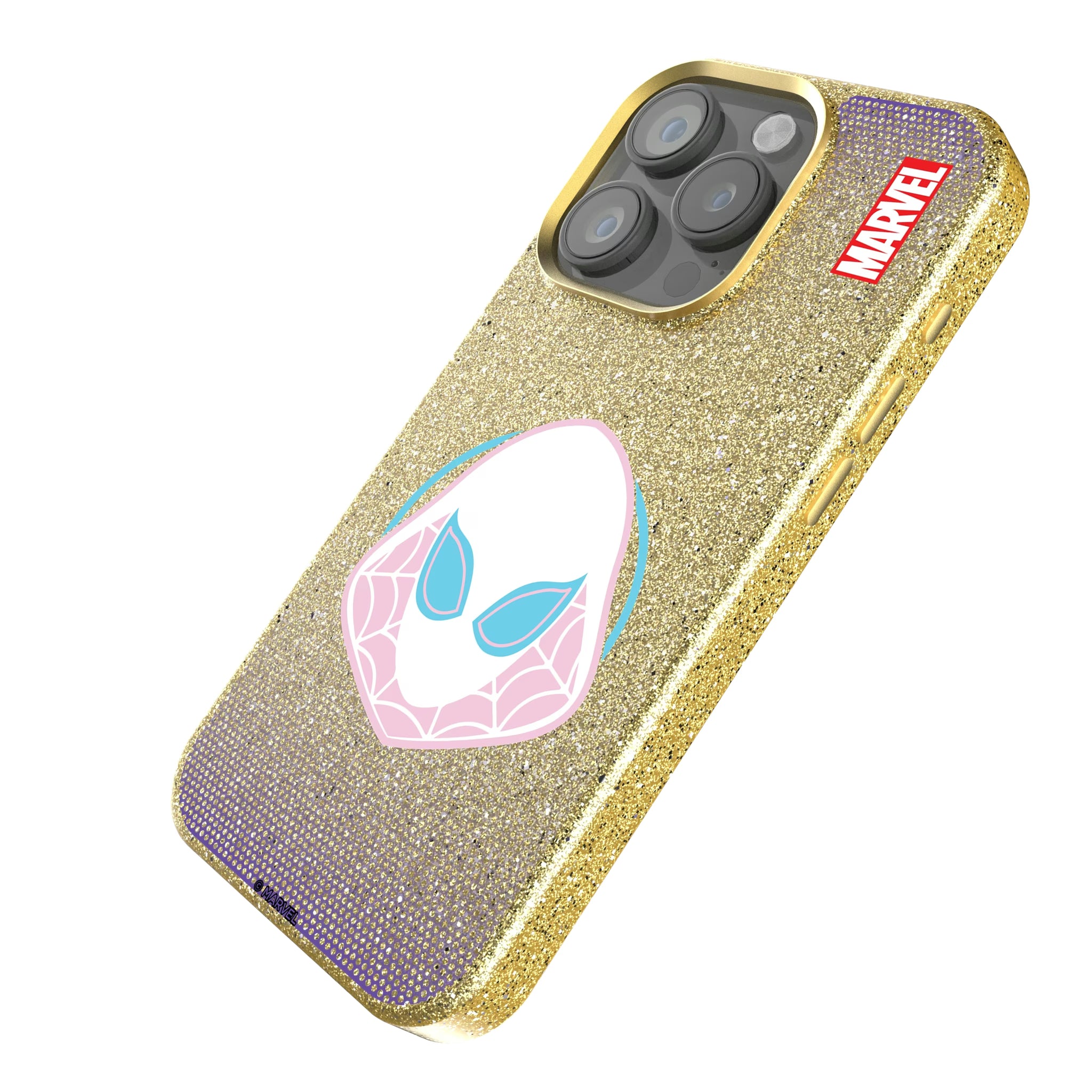 Marvel Spider-Gwen Grid iPhone Bling Phone Case for Apple iPhone - Isometric View