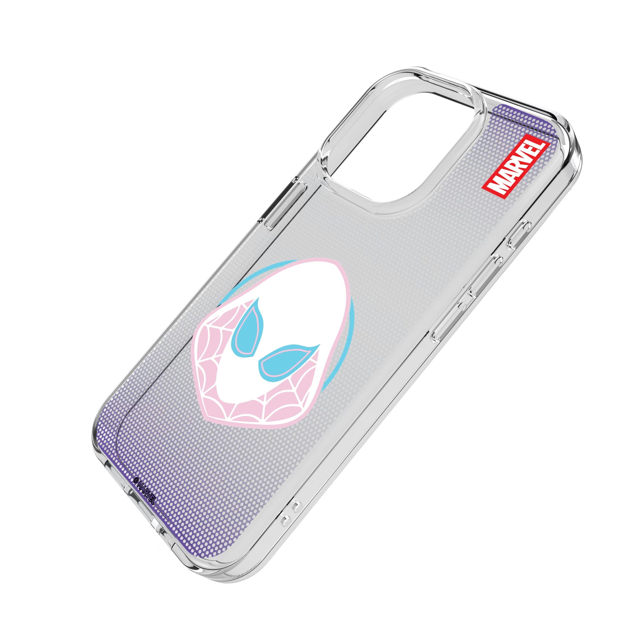 Marvel Spider-Gwen Grid iPhone Clear Phone Case for Apple iPhone - Isometric View