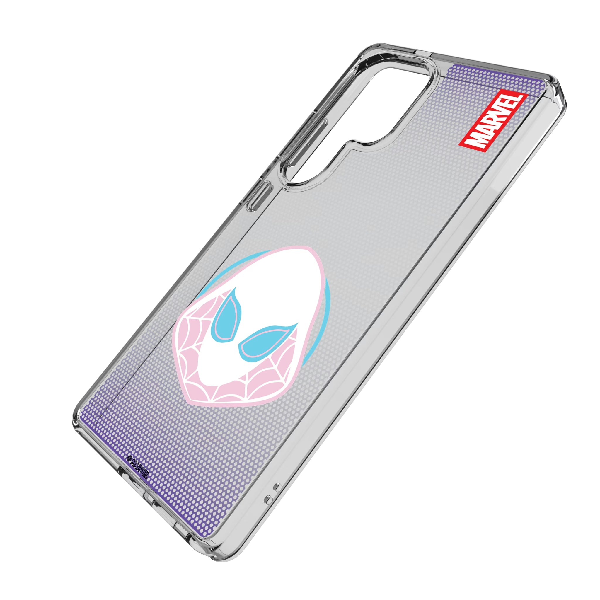 Marvel Spider-Gwen Grid Galaxy Clear Phone Case for Samsung Galaxy - Isometric View