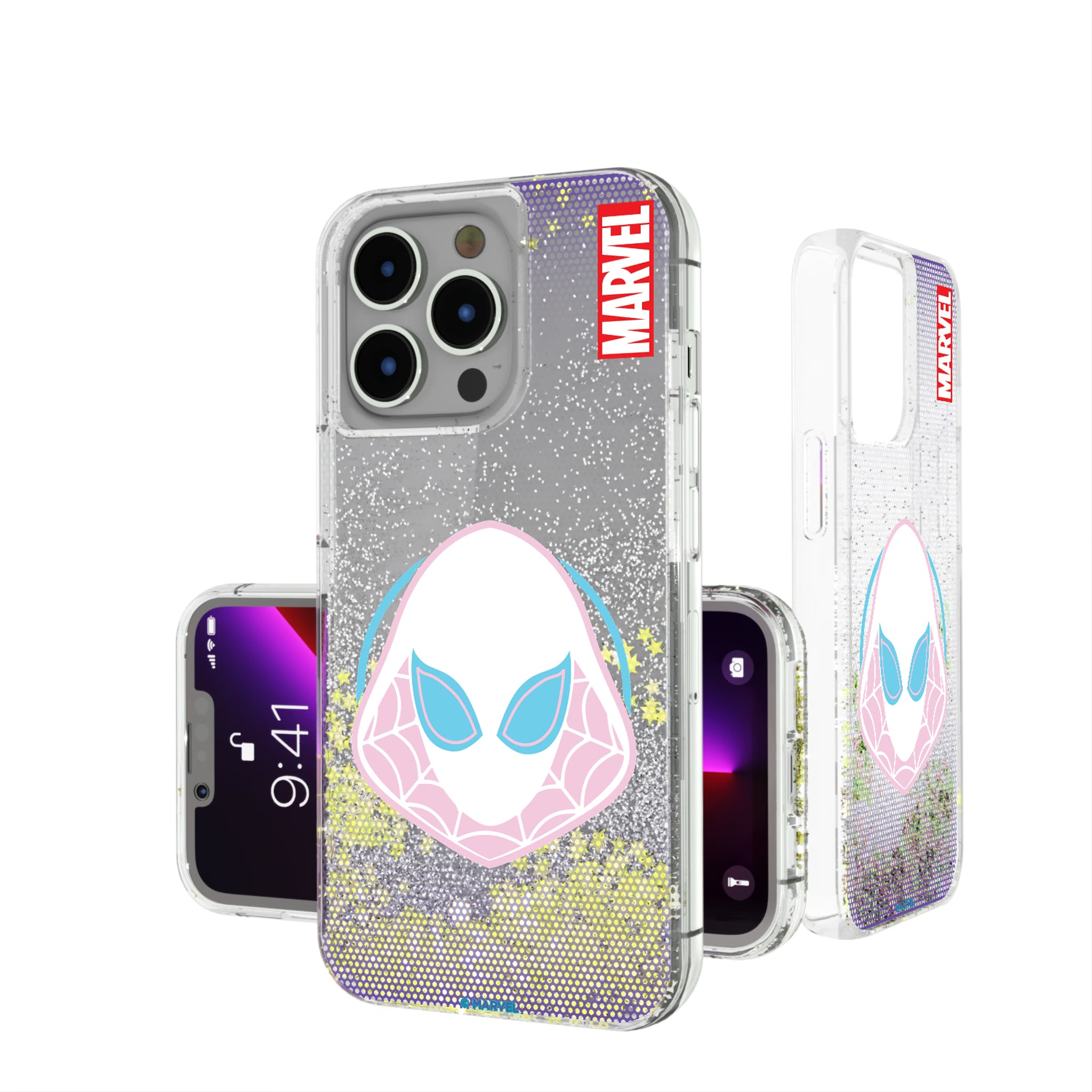 Marvel Spider-Gwen Grid iPhone Glitter Phone Case for Apple iPhone