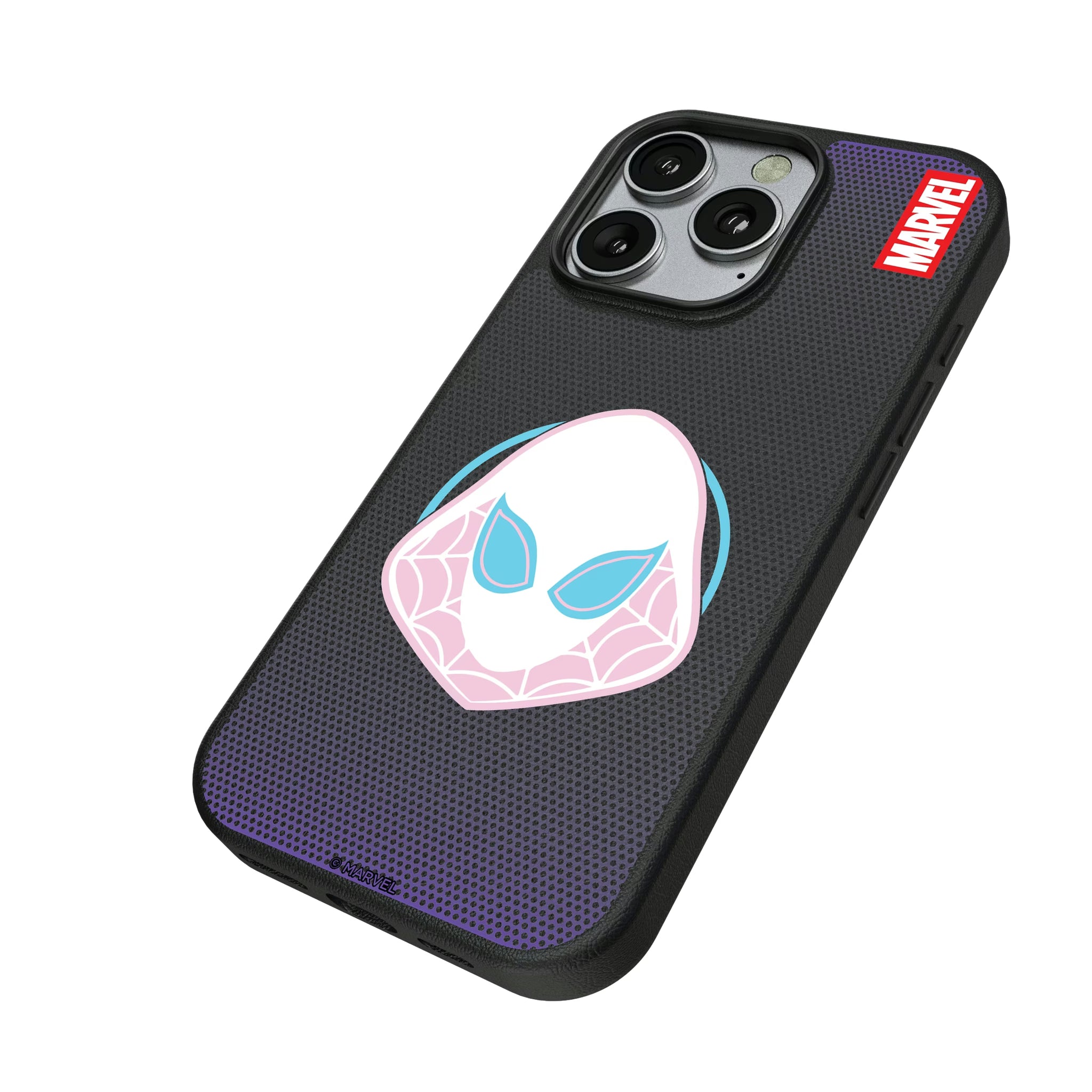 Marvel Spider-Gwen Grid iPhone MagSafe Compatible Phone Case for Apple iPhone - Isometric View