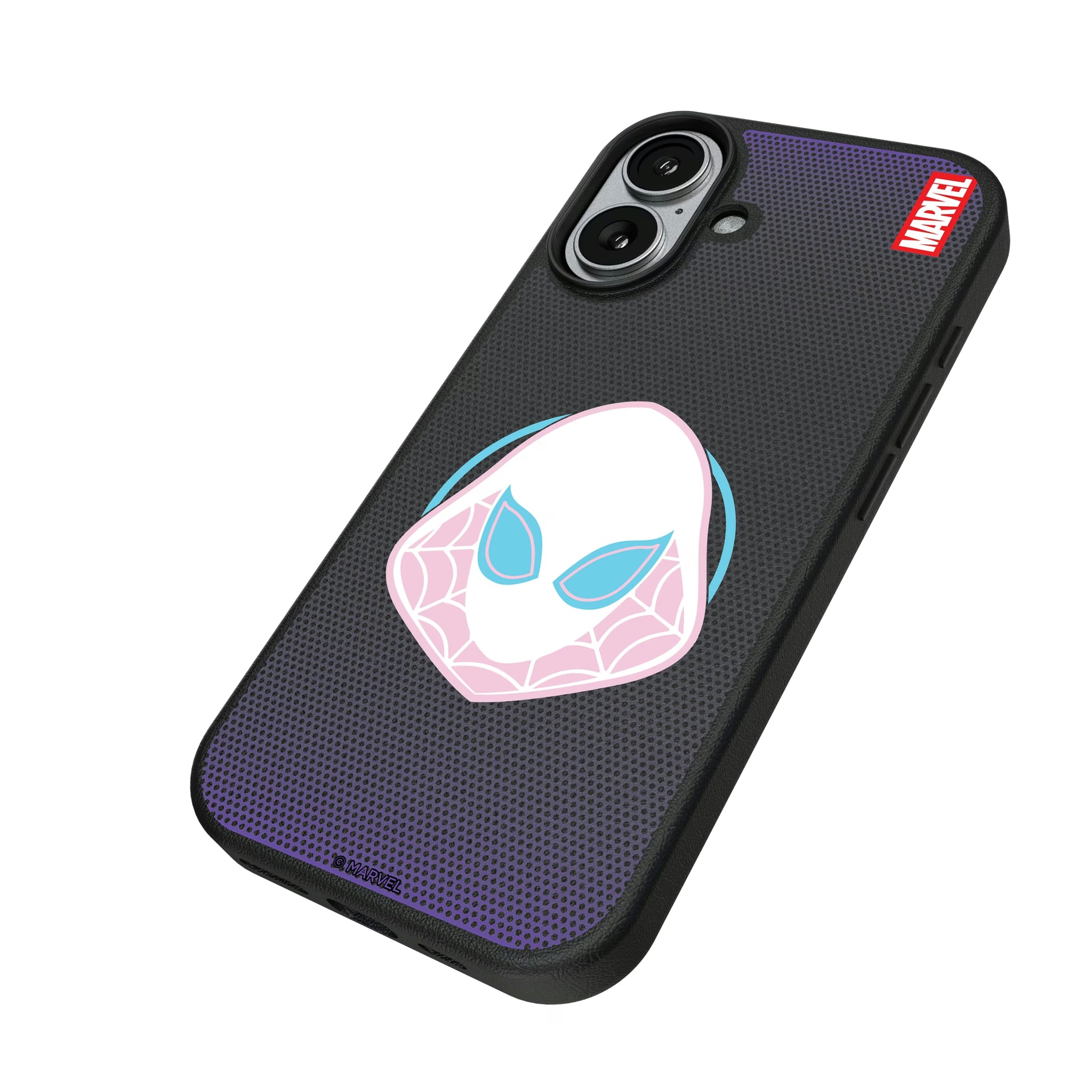 Marvel Spider-Gwen Grid iPhone MagSafe Compatible Phone Case for Apple iPhone - Isometric View#Device_iPhone 17