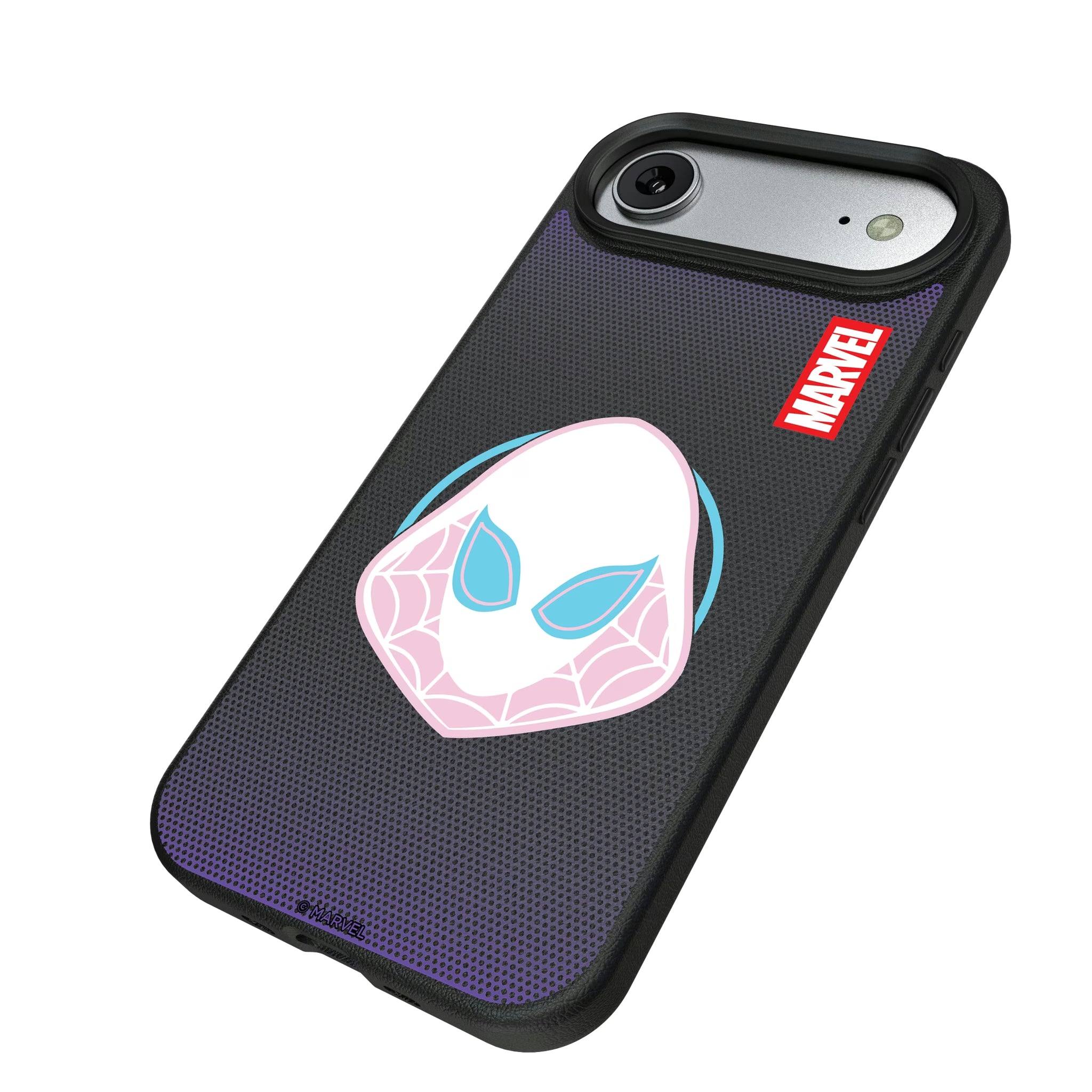 Marvel Spider-Gwen Grid iPhone MagSafe Compatible Phone Case for Apple iPhone - Isometric View#Device_iPhone Air