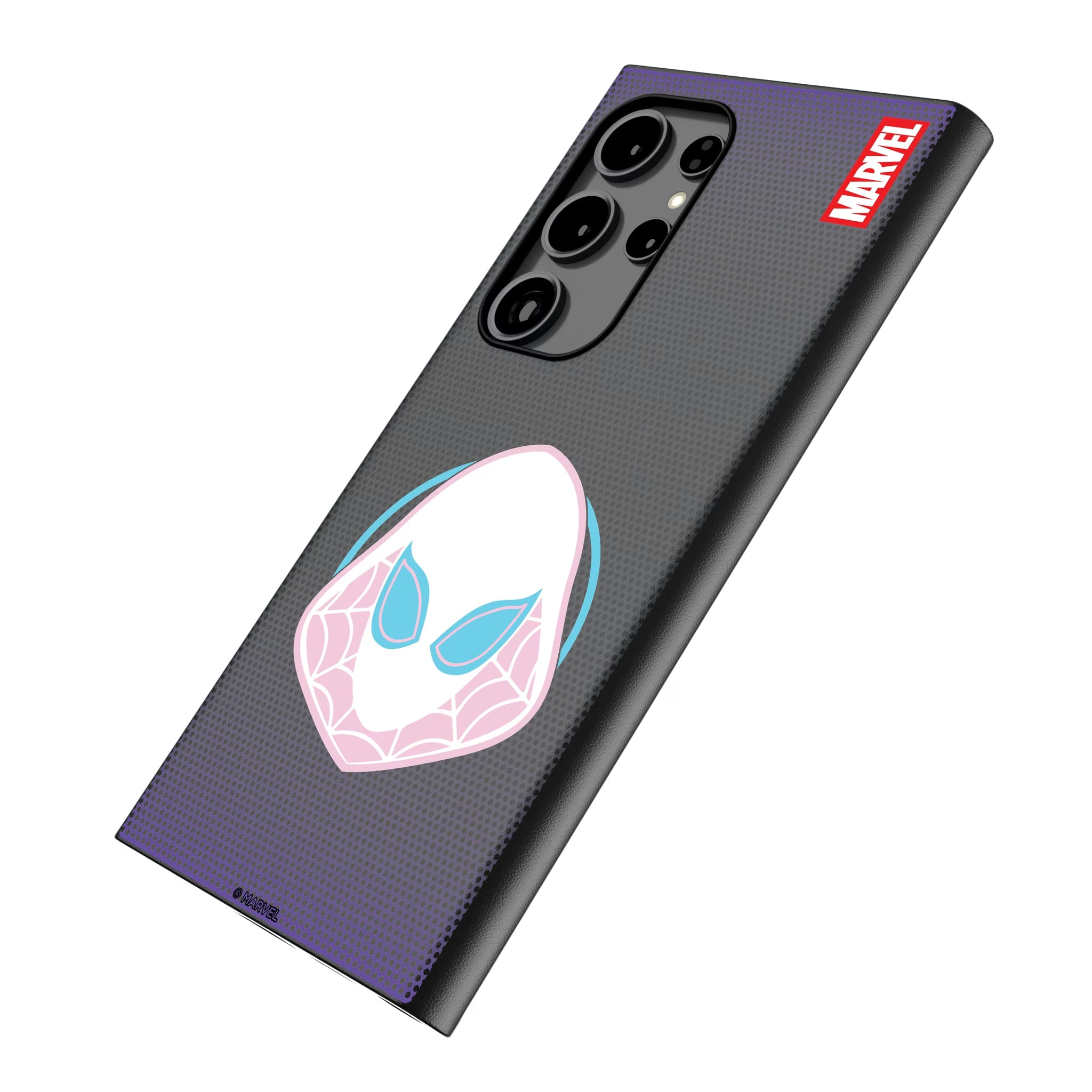 Marvel Spider-Gwen Grid Galaxy MagSafe Compatible Phone Case for Samsung Galaxy - Isometric View