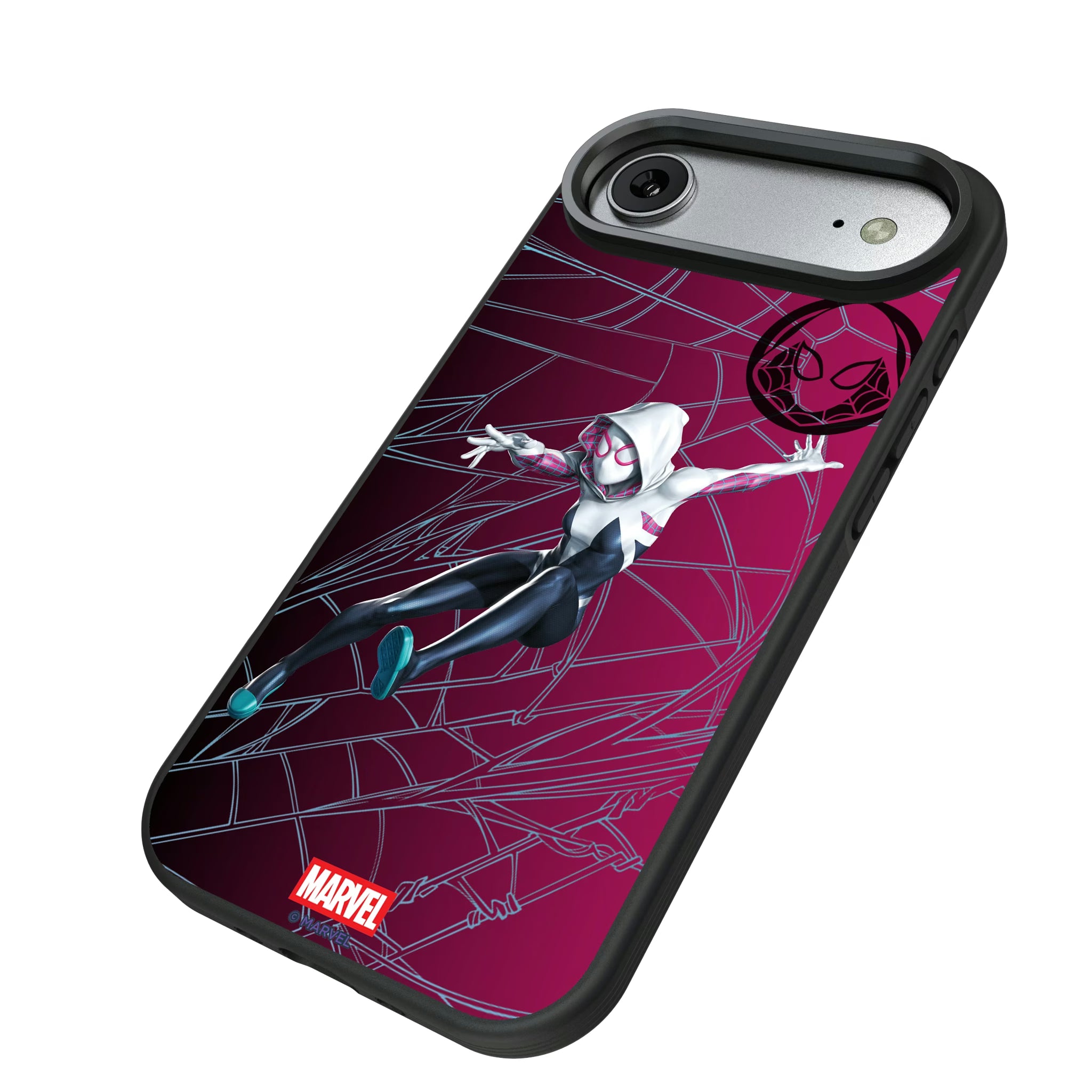 Marvel Spider-Gwen MechLine iPhone Bump Phone Case for Apple iPhone - Isometric View#Device_iPhone Air