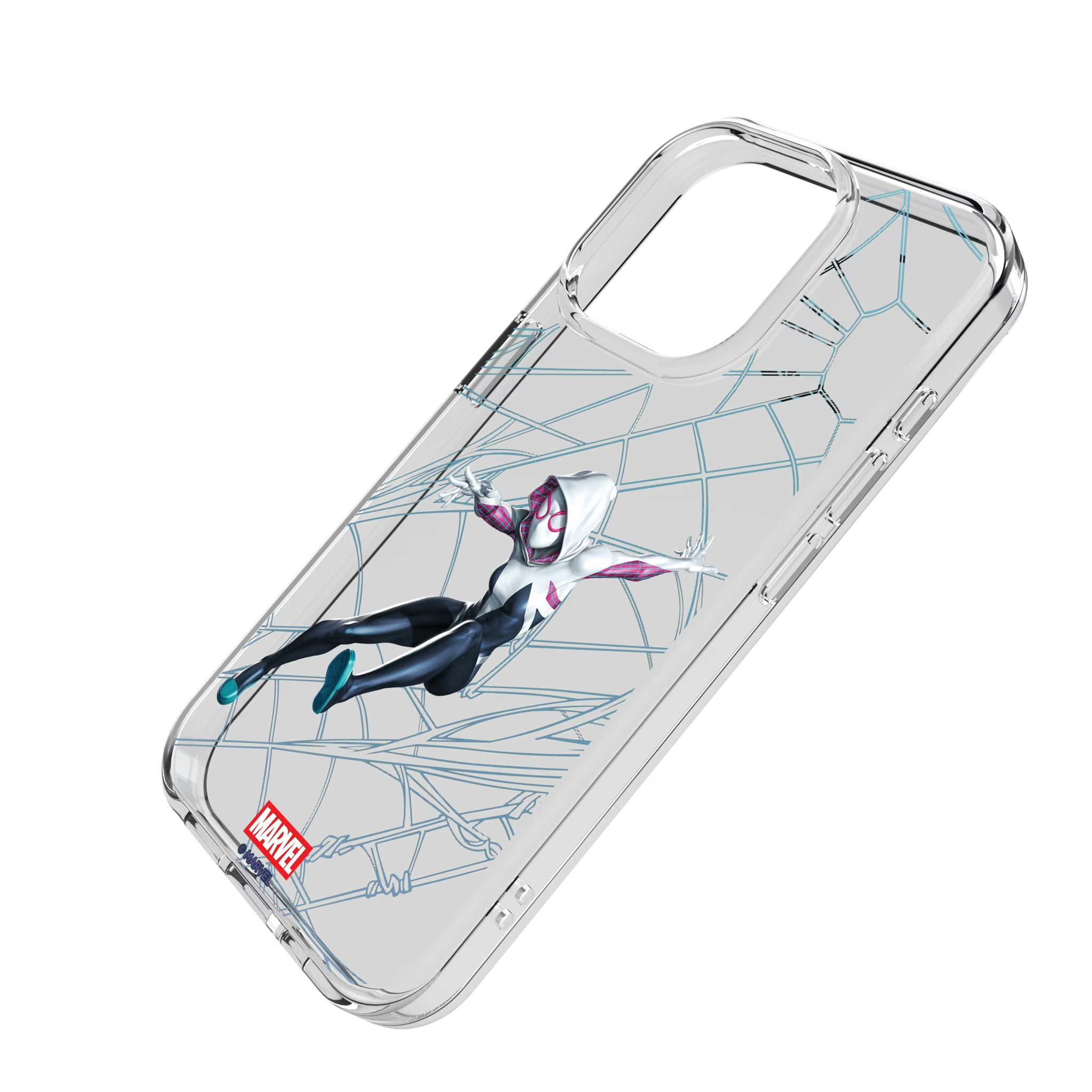 Marvel Spider-Gwen MechLine iPhone Clear Phone Case for Apple iPhone - Isometric View